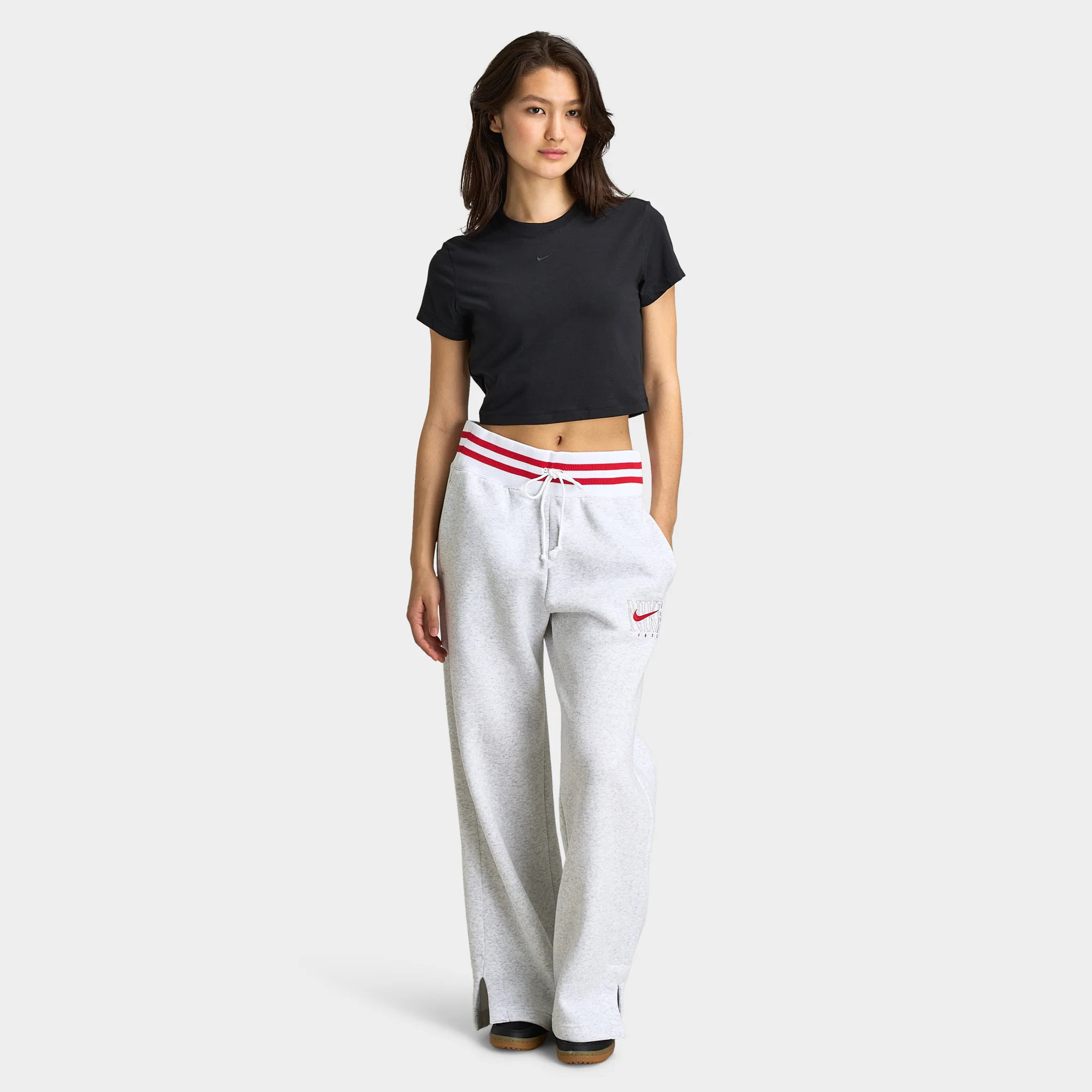 Nike Sportswear Women's Chill Knit Crop T-Shirt Black / Black - Image 5