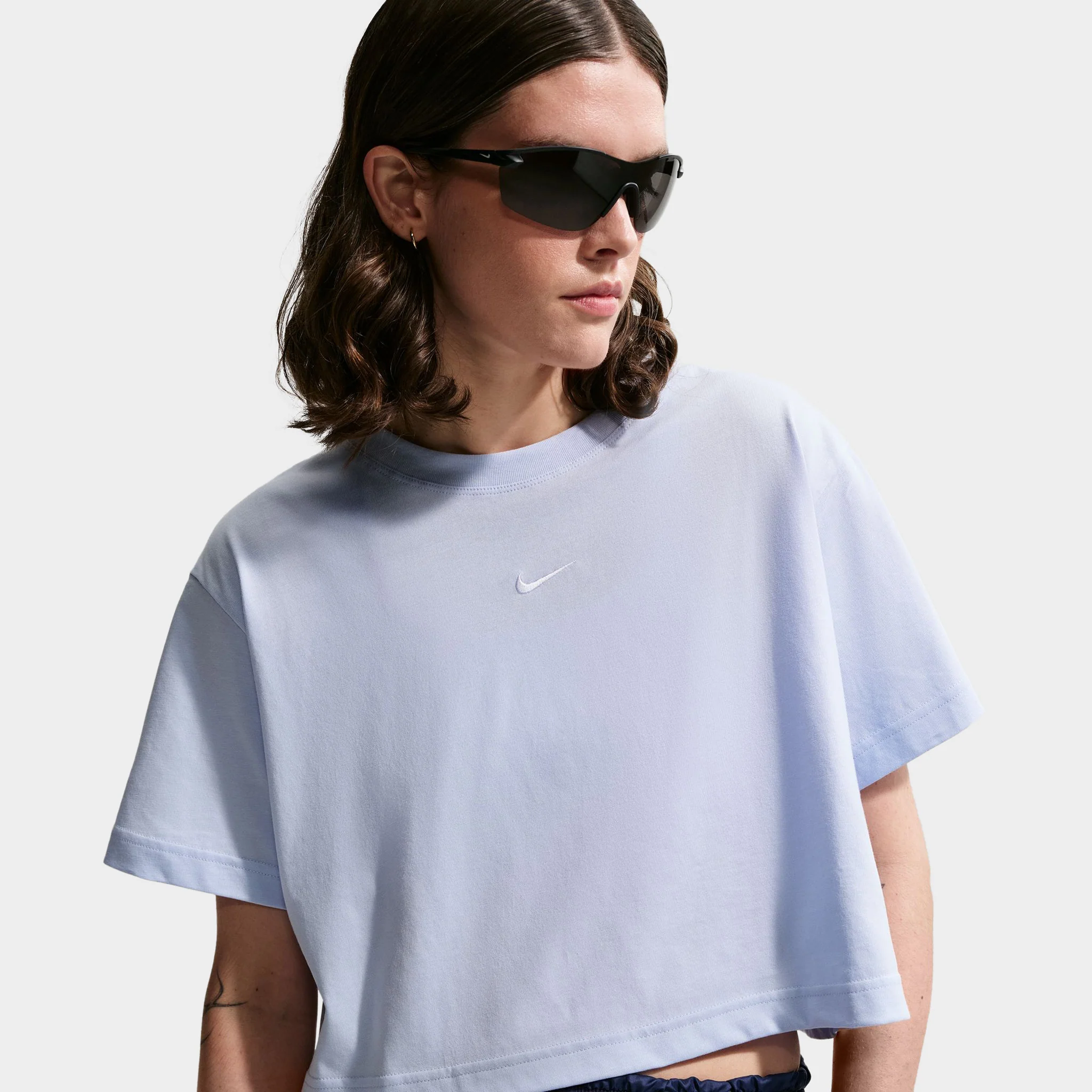 Nike Sportswear Women's Crop T-Shirt /  Hydrogen Blue / Sail - Image 5