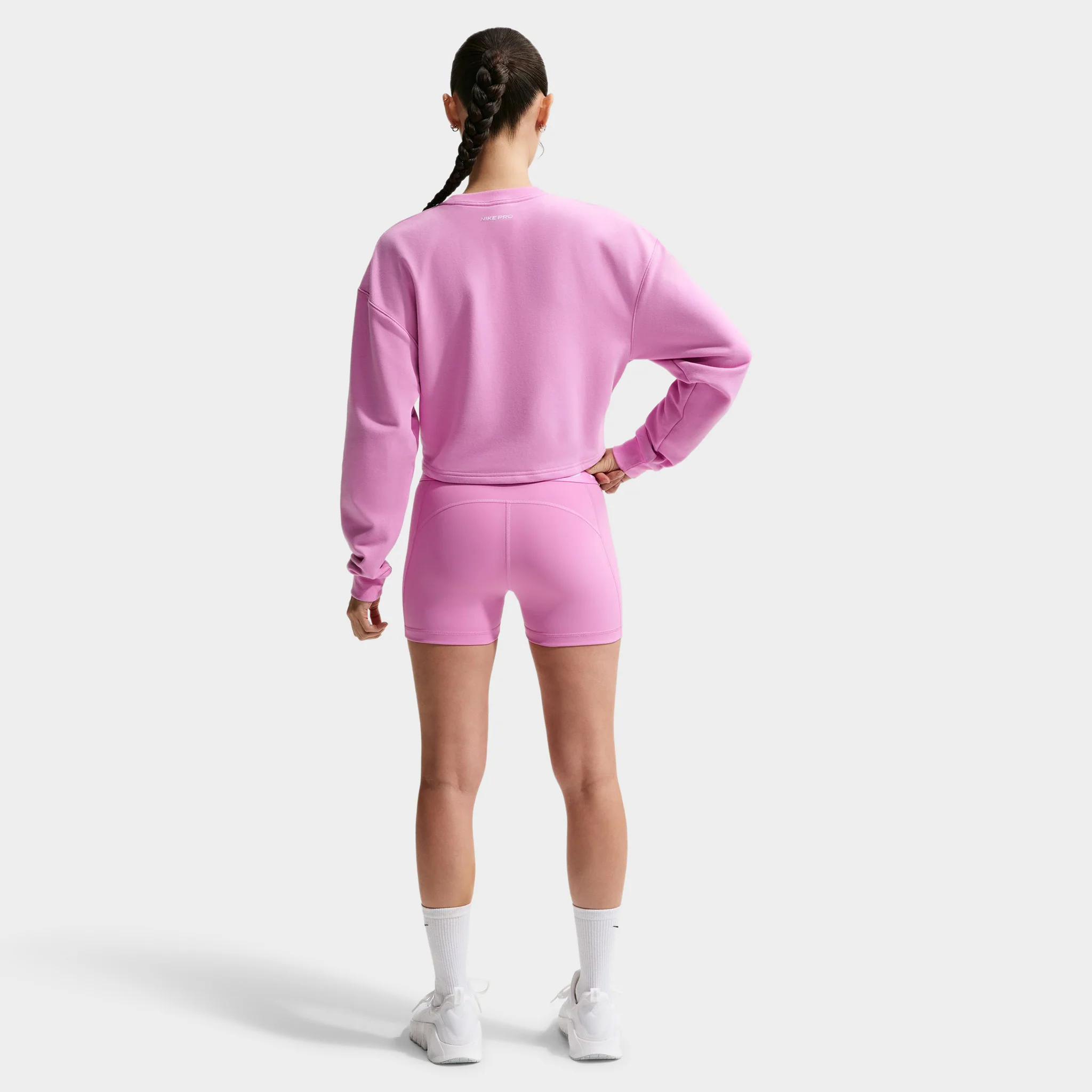 Nike Sportswear Women's Dry Fit Crew Fleece Light Magenta / Ice Peach - Image 2