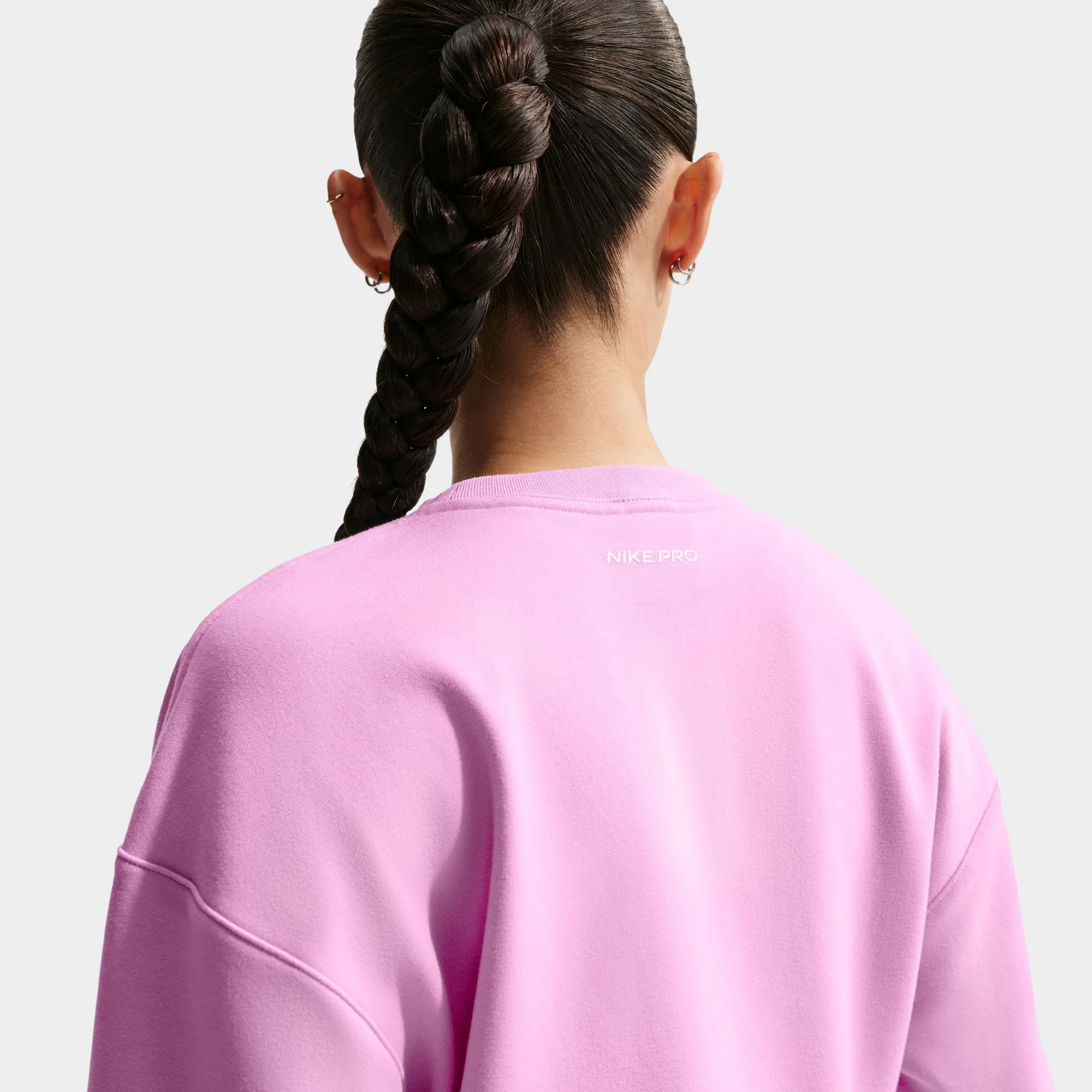 Nike Sportswear Women's Dry Fit Crew Fleece Light Magenta / Ice Peach - Image 4