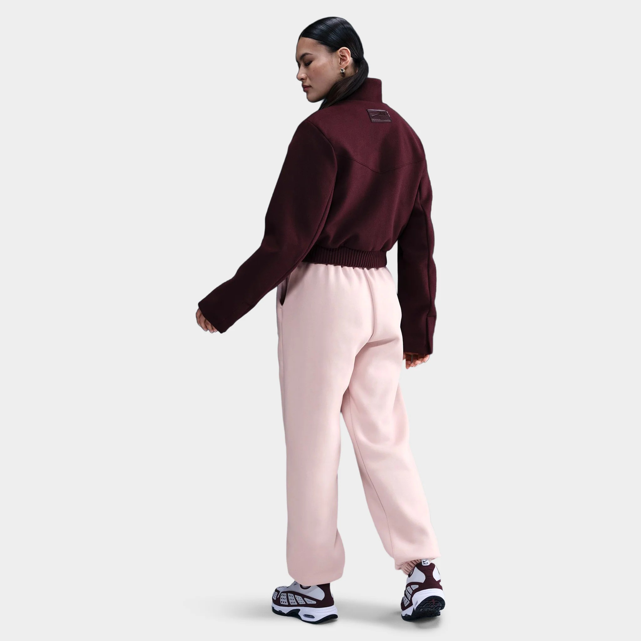Nike Sportswear Women's Fleece Highrise Pants Silt Red / Burgundy Crush - Image 2