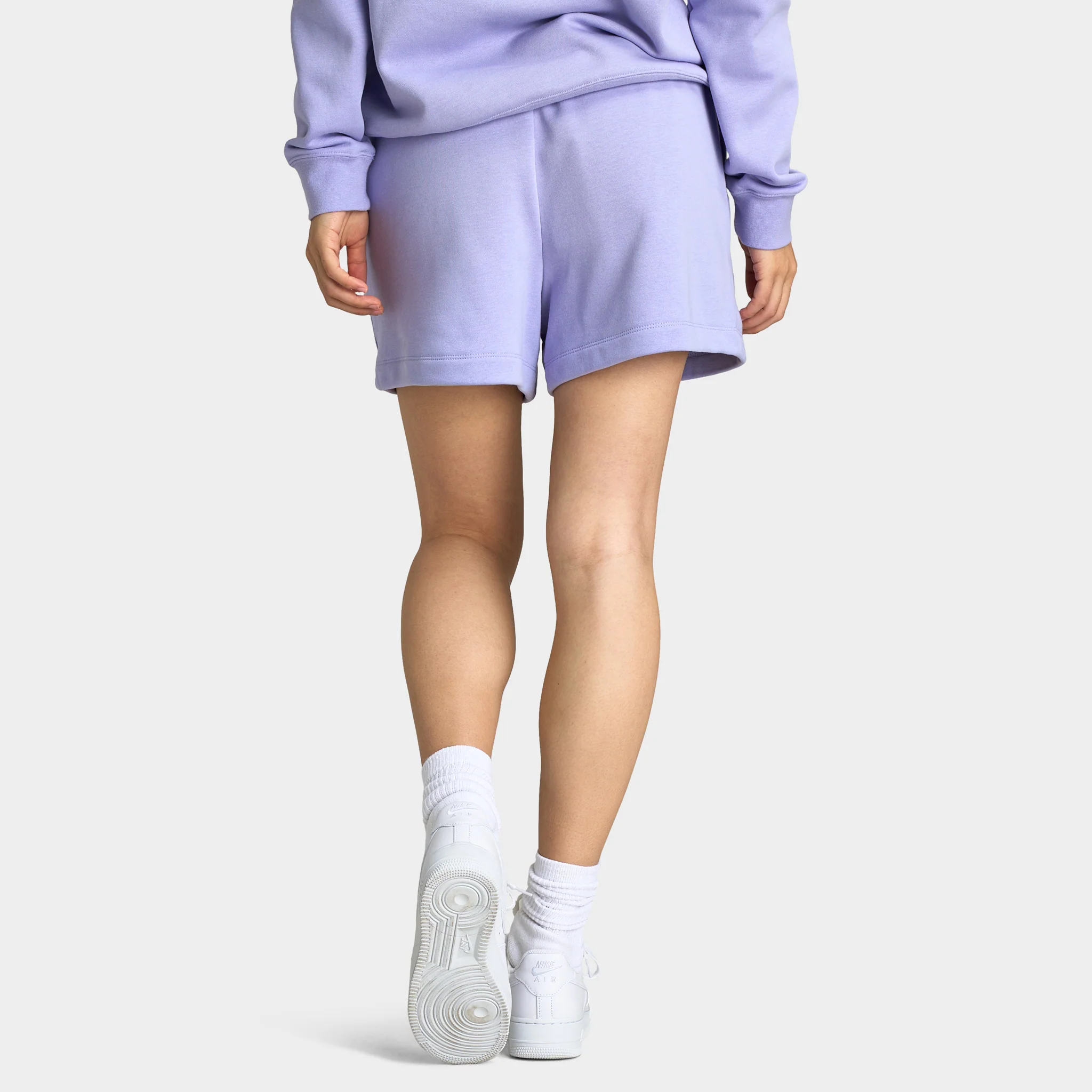 Nike Sportswear Women's Club Fleece Mid Rise 4" Graphic Shorts / Lilac Ice - Image 2