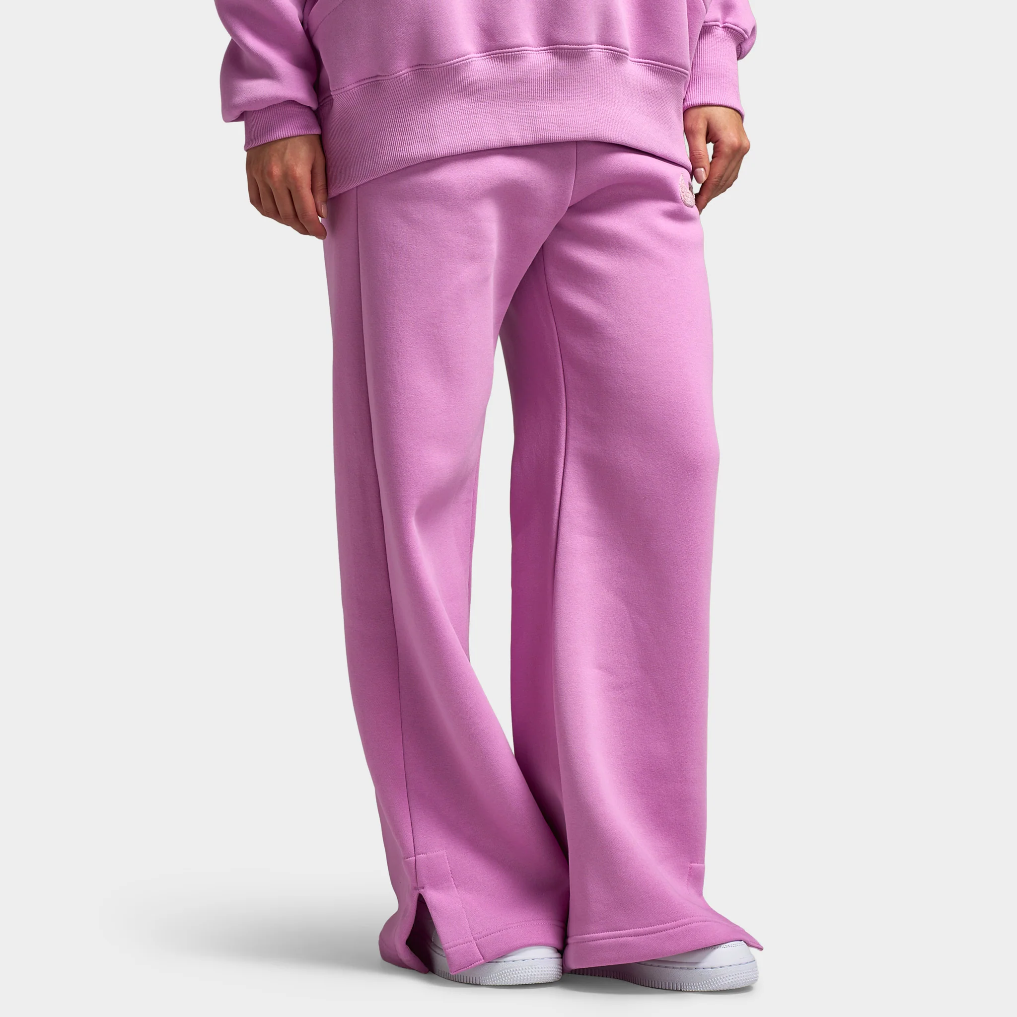 Nike Sportswear Women's Highrise Logo Wide Leg Pant Light Magenta / Pink Foam - Image 5