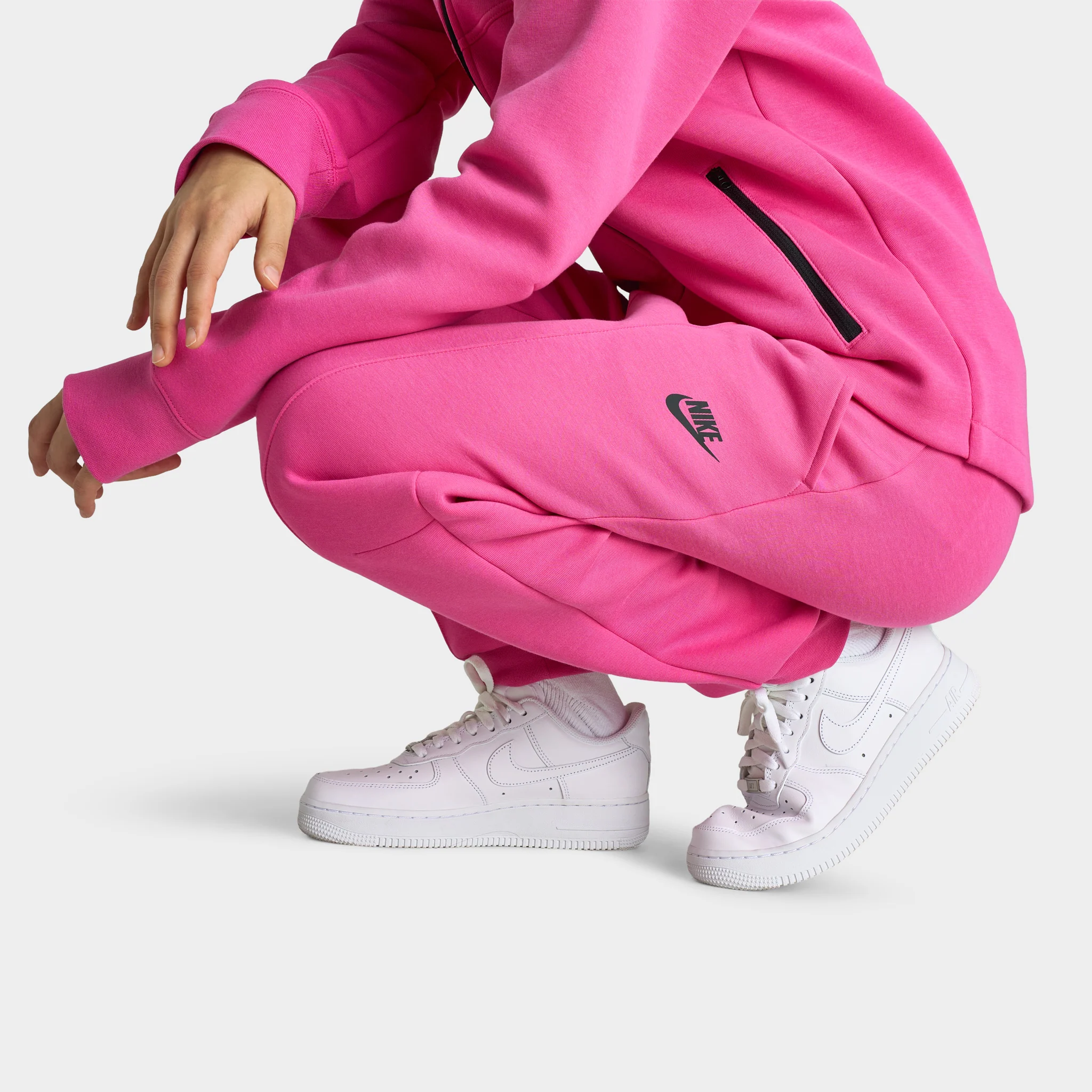 Nike Sportswear Women's Mid-Rise Tech Fleece Joggers Alchemy Pink / Black - Image 3