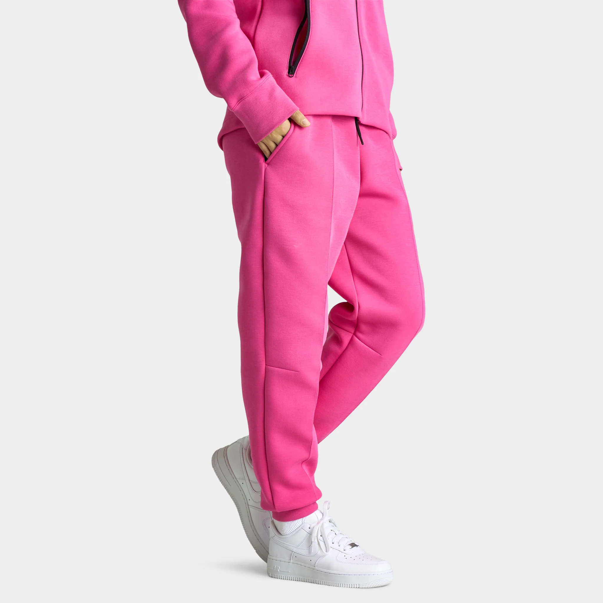 Nike Sportswear Women's Mid-Rise Tech Fleece Joggers Alchemy Pink / Black - Image 4