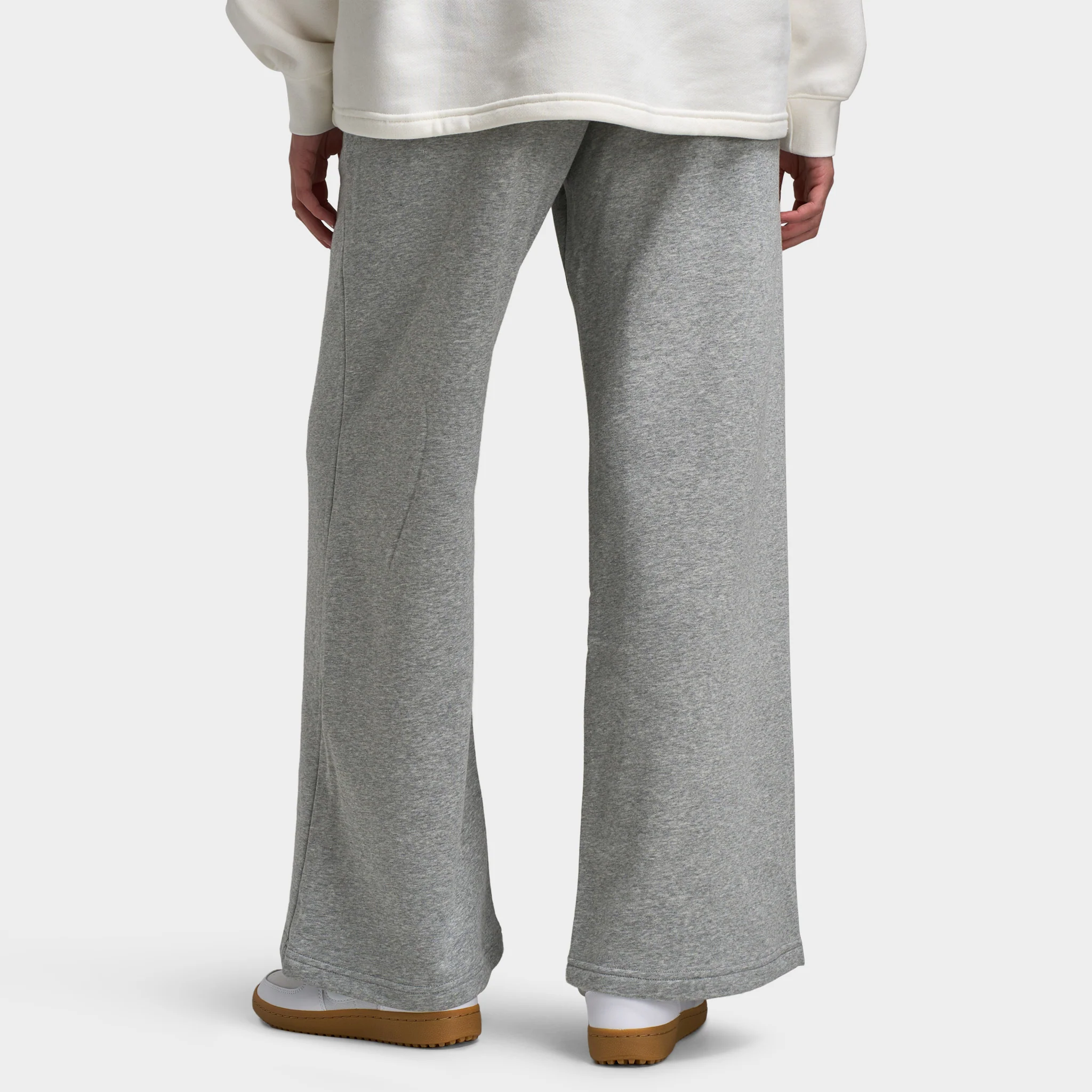 Nike Sportswear Women's Club Fleece Wide-Leg Sweatpants Dark Grey Heather / White - Image 2