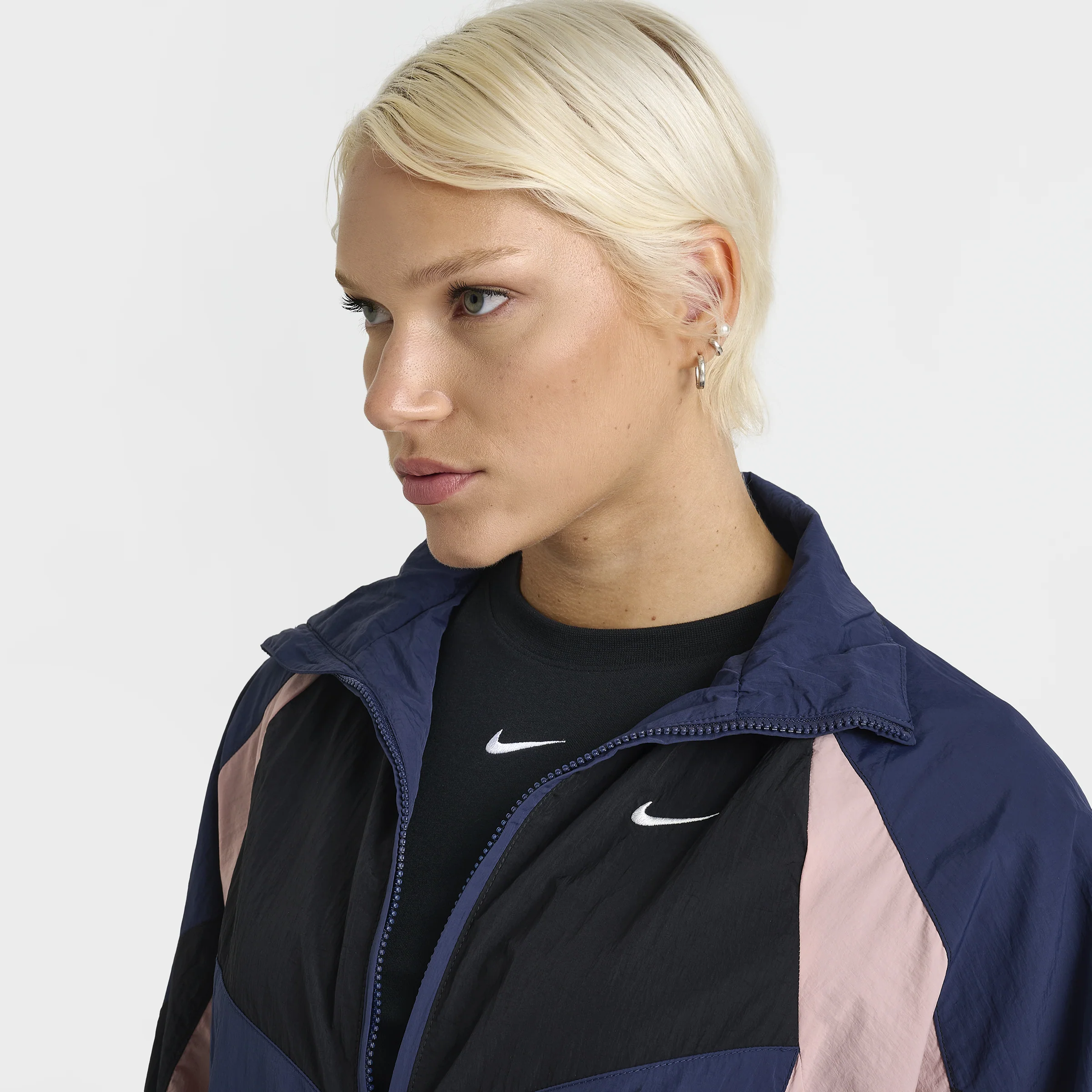Nike Sportswear Women's Oversized Track Jacket Midnight Navy / Black - Image 5