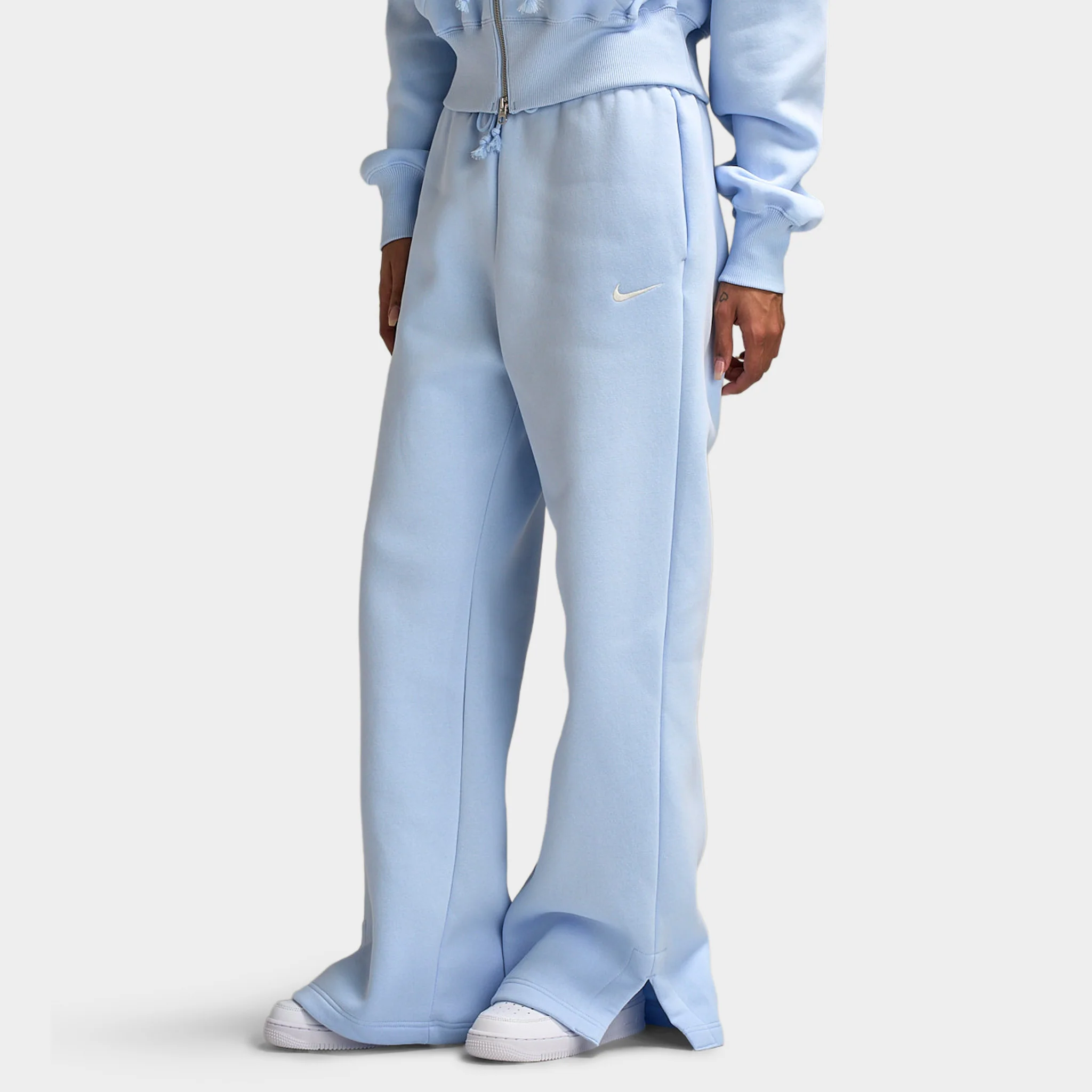 Nike Sportswear Women's Phoenix Fleece High Rise Wide Leg Pants Hydrogen Blue / Sail - Image 2
