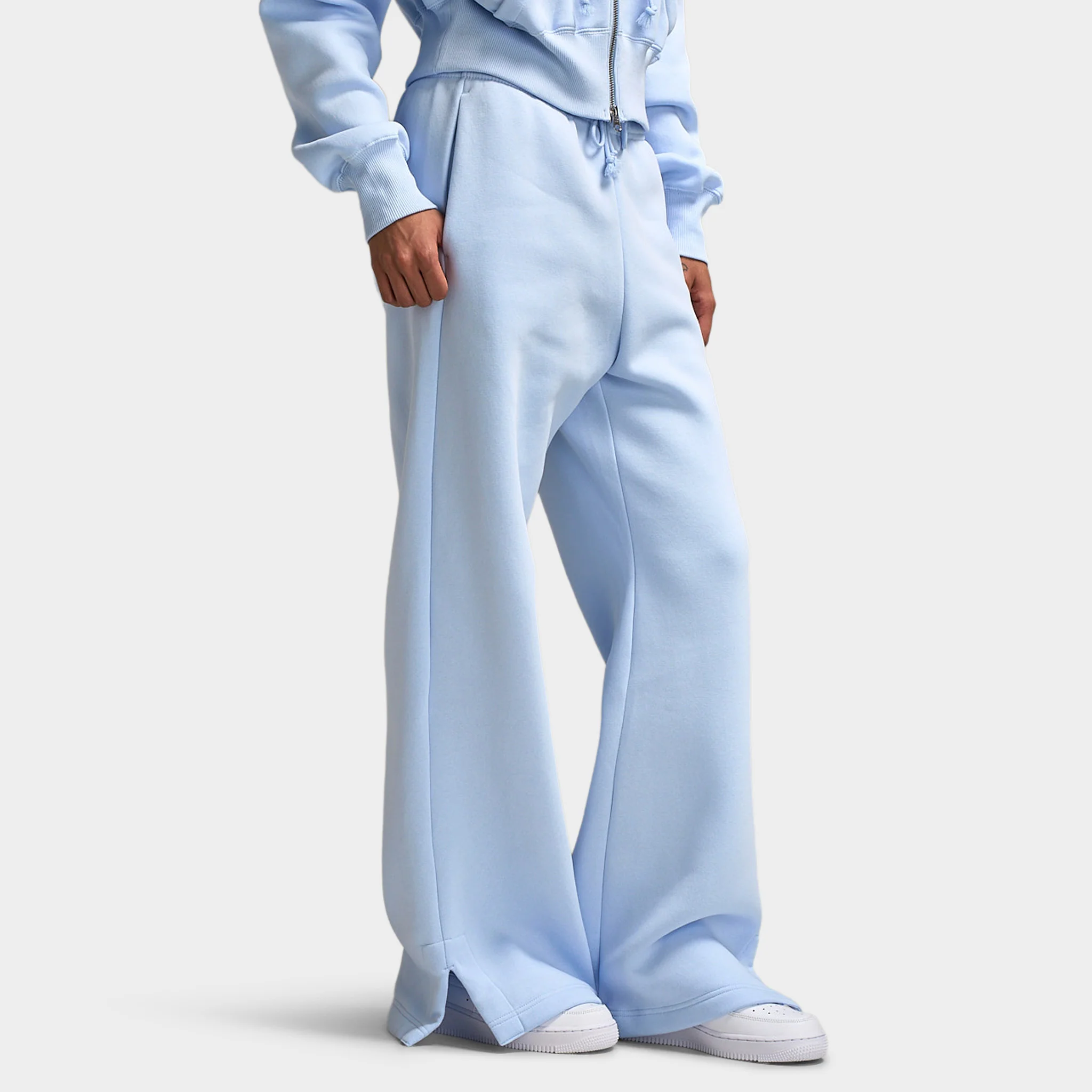 Nike Sportswear Women's Phoenix Fleece High Rise Wide Leg Pants Hydrogen Blue / Sail - Image 3