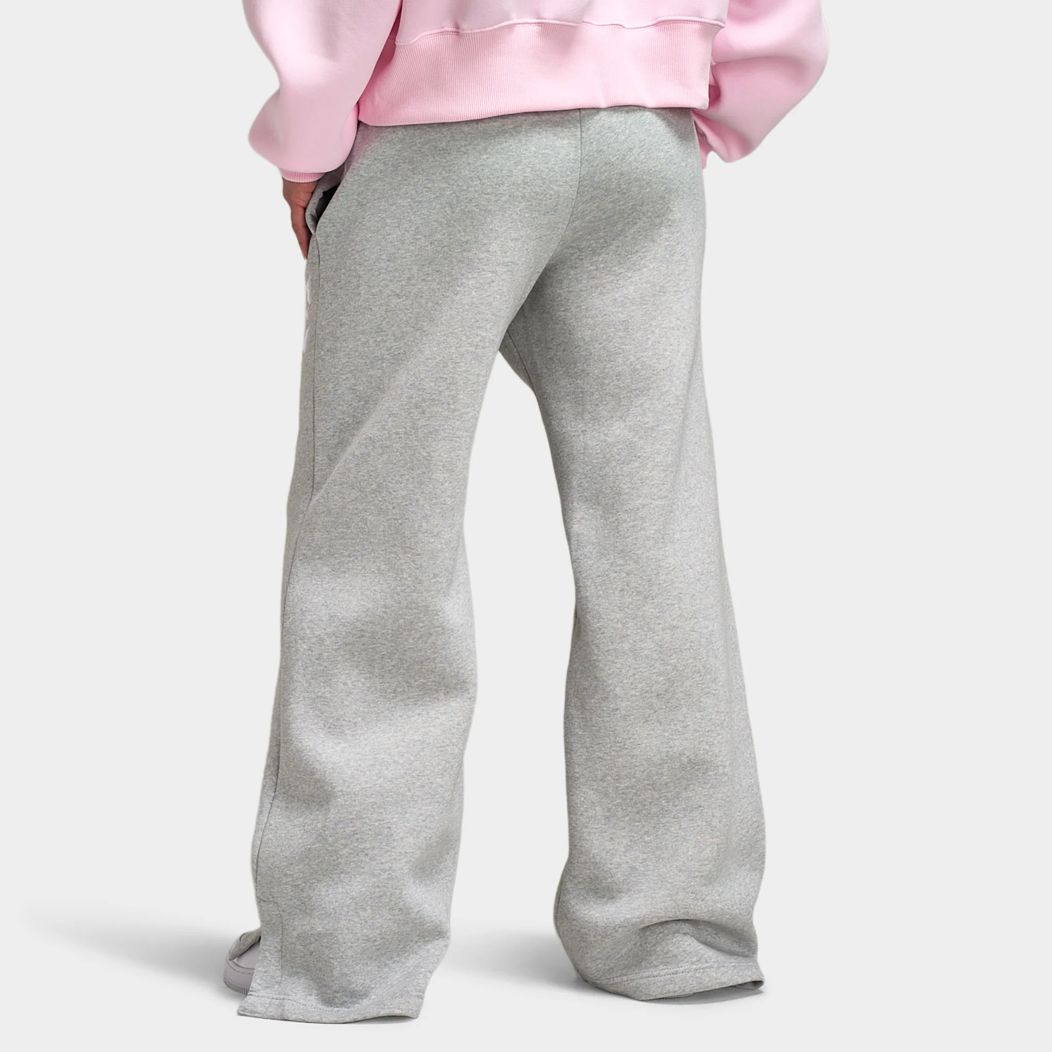 Nike Sportswear Women's Phoenix Fleece High Rise Wide Leg Pants / Pure Platinum - Image 4