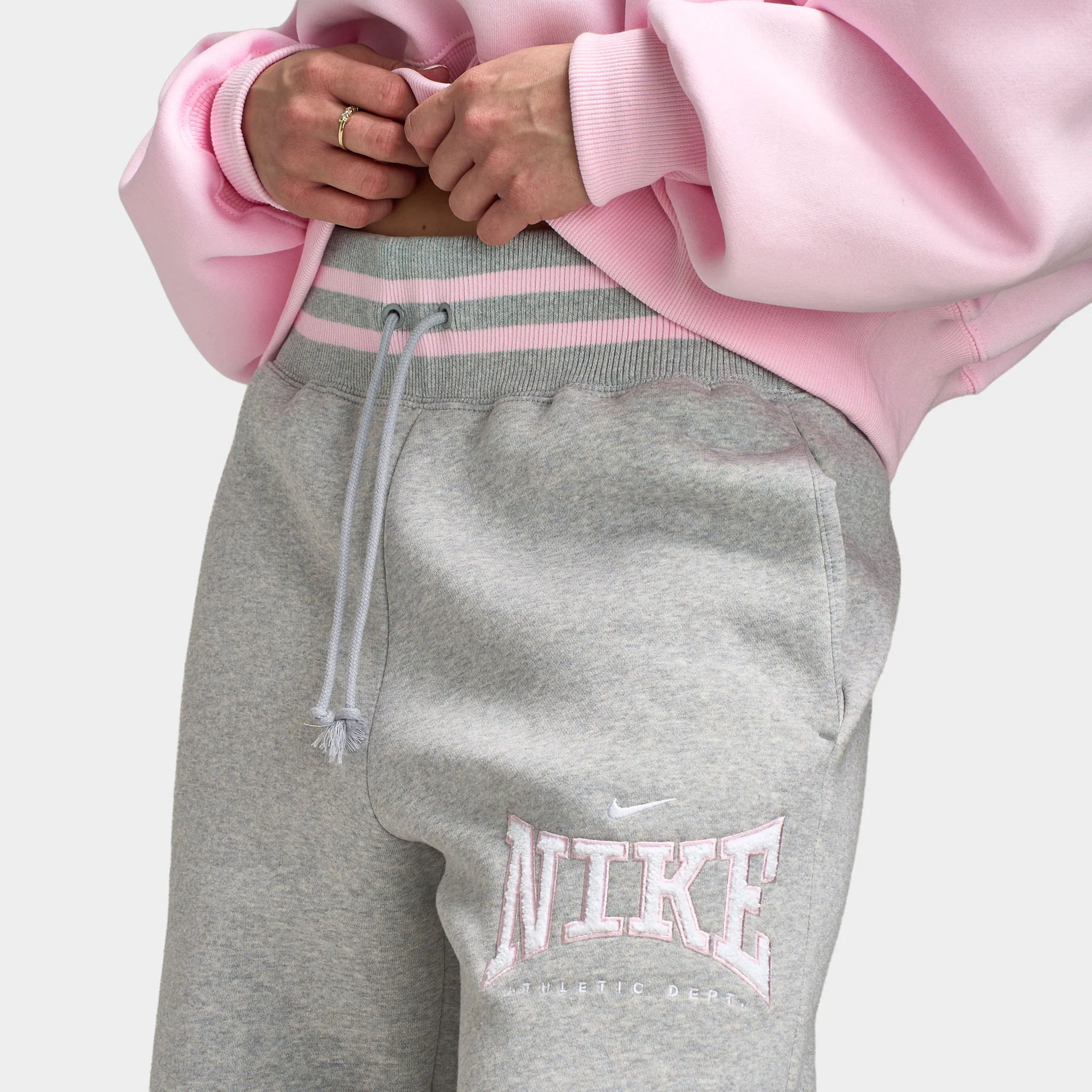 Nike Sportswear Women's Phoenix Fleece High Rise Wide Leg Pants / Pure Platinum - Image 5