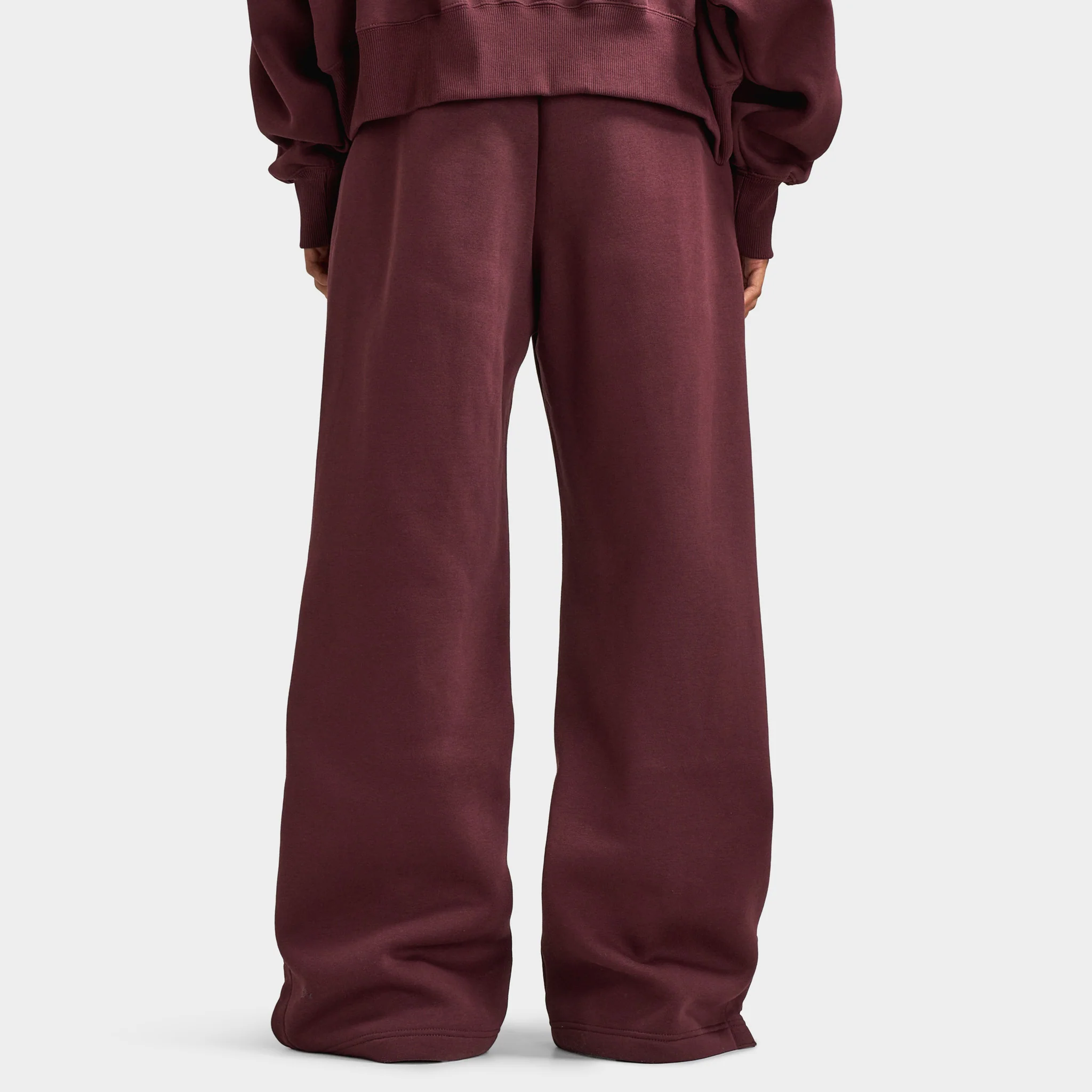 Nike Sportswear Women's Phoenix Fleece High-Waisted Pants Burgundy Crush / Sail - Image 2