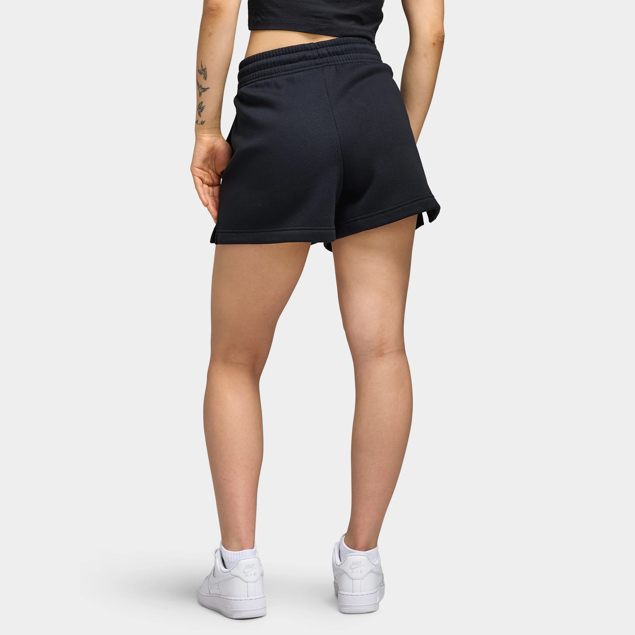 Nike Sportswear Women's Mid Rise 4" Shorts / Black / White - Image 2