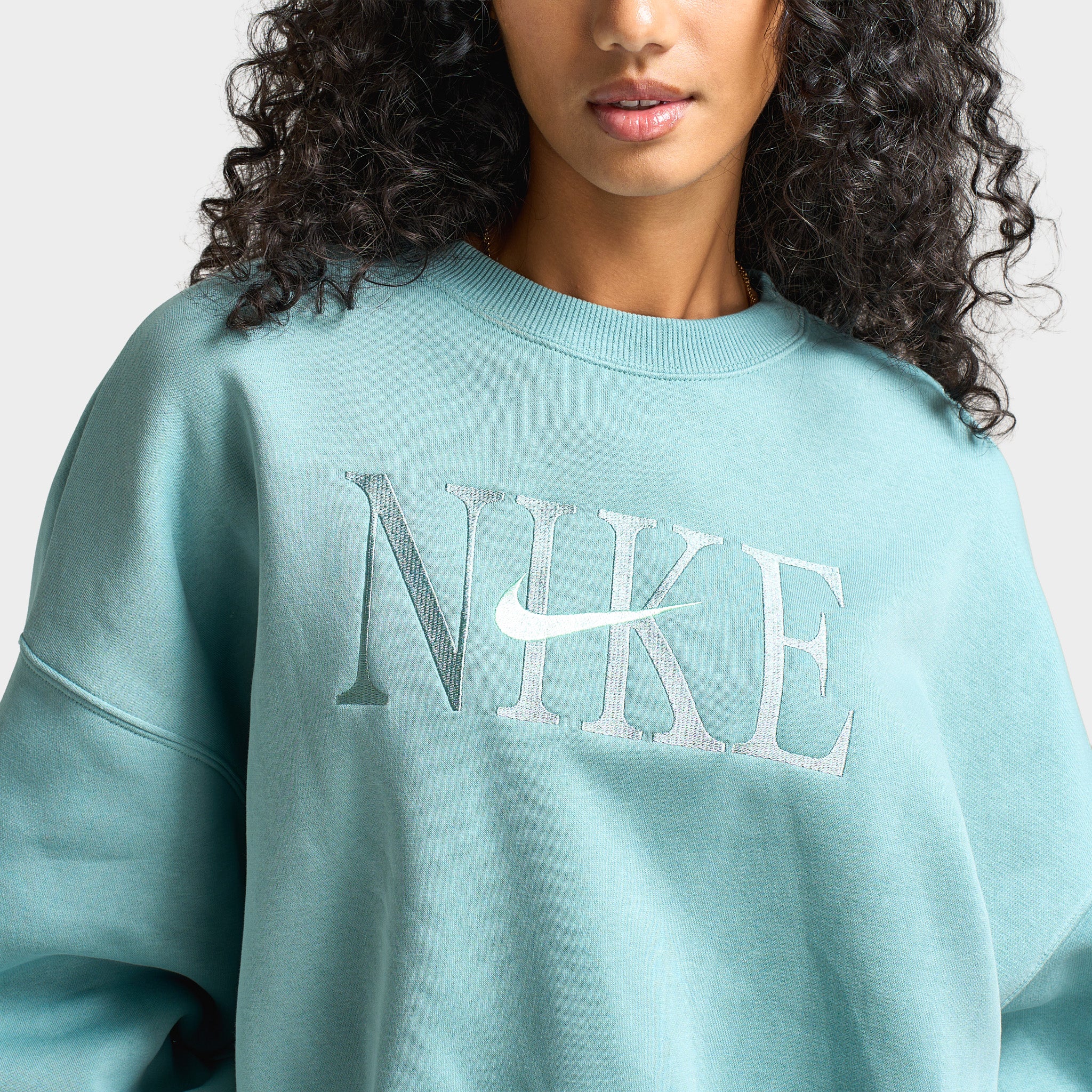 Nike Sportswear Women's Phoenix Fleece Oversized Crewneck Cannon / Mint Foam - Image 4