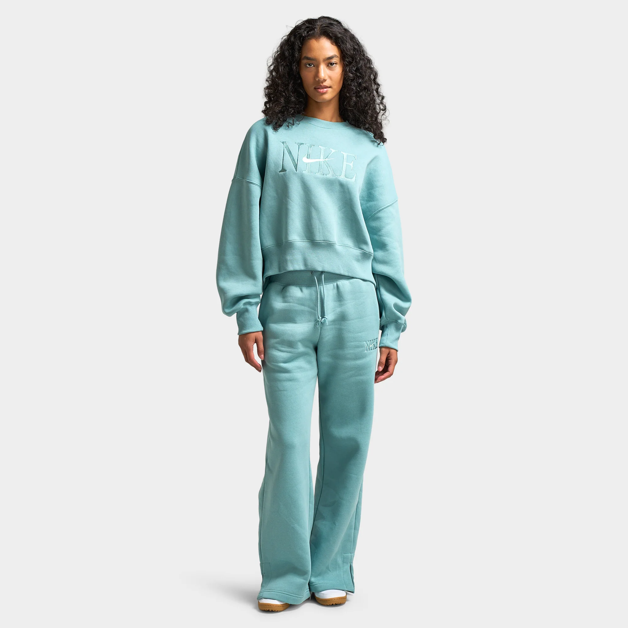 Nike Sportswear Women's Phoenix Fleece Oversized Crewneck Cannon / Mint Foam - Image 6