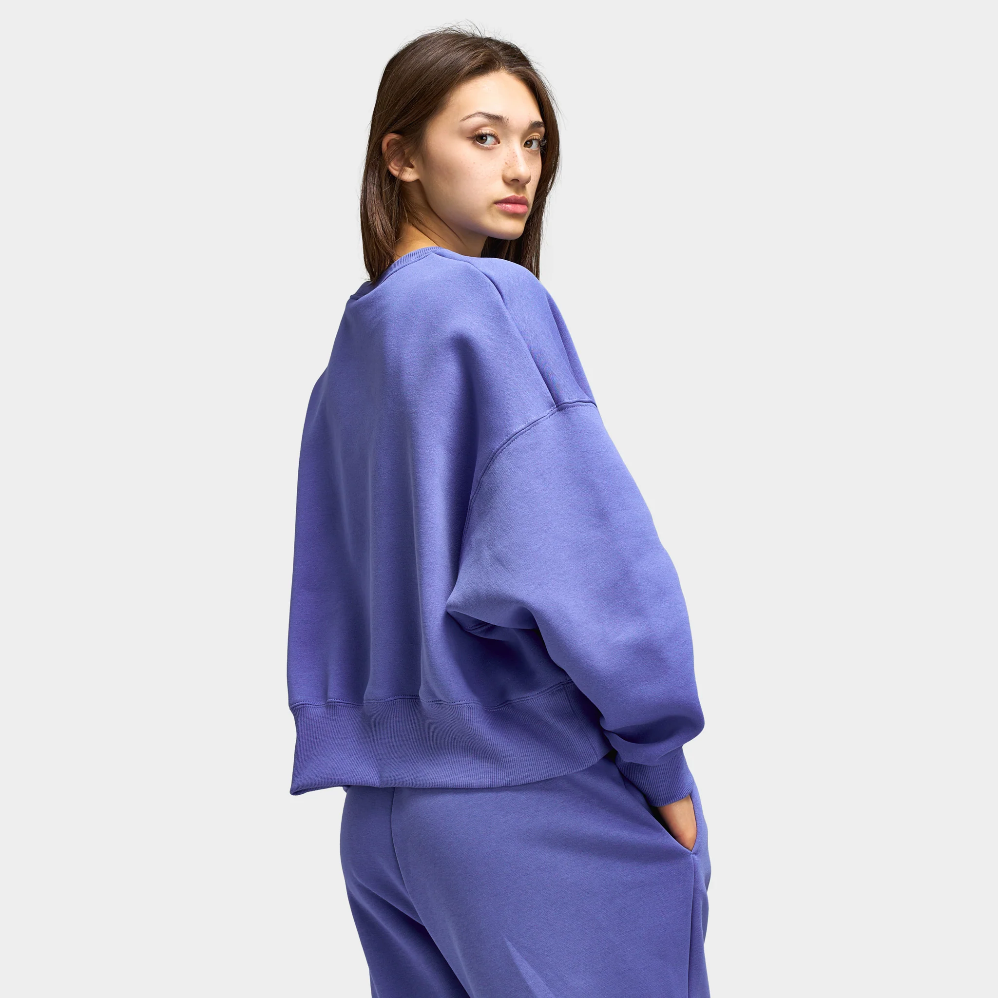 Nike Sportswear Women's Phoenix Fleece Oversized Crew / Light Medium Blue - Image 4