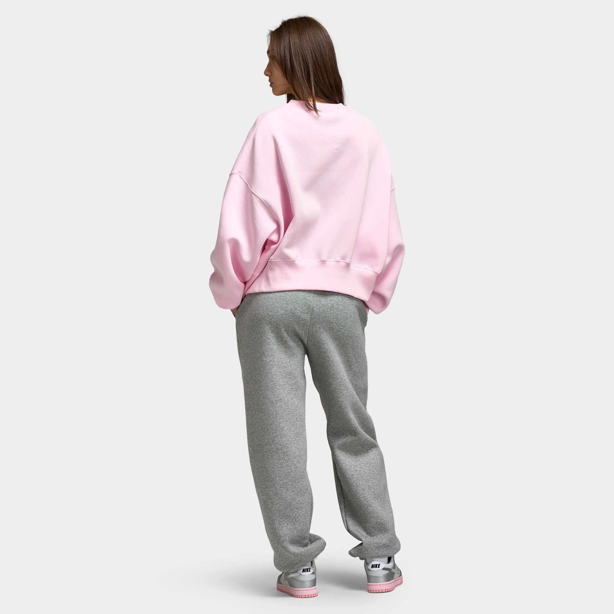 Nike Sportswear Women's Phoenix Fleece Oversized Crew / Pink Foam - Image 2