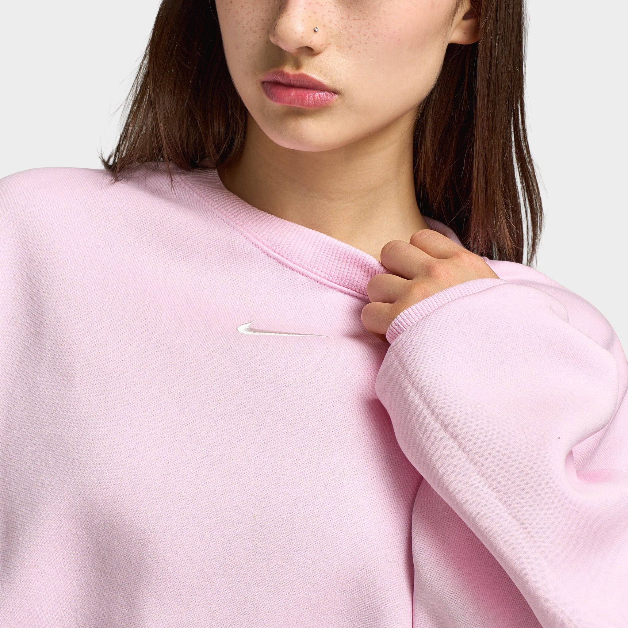 Nike Sportswear Women's Phoenix Fleece Oversized Crew / Pink Foam - Image 3