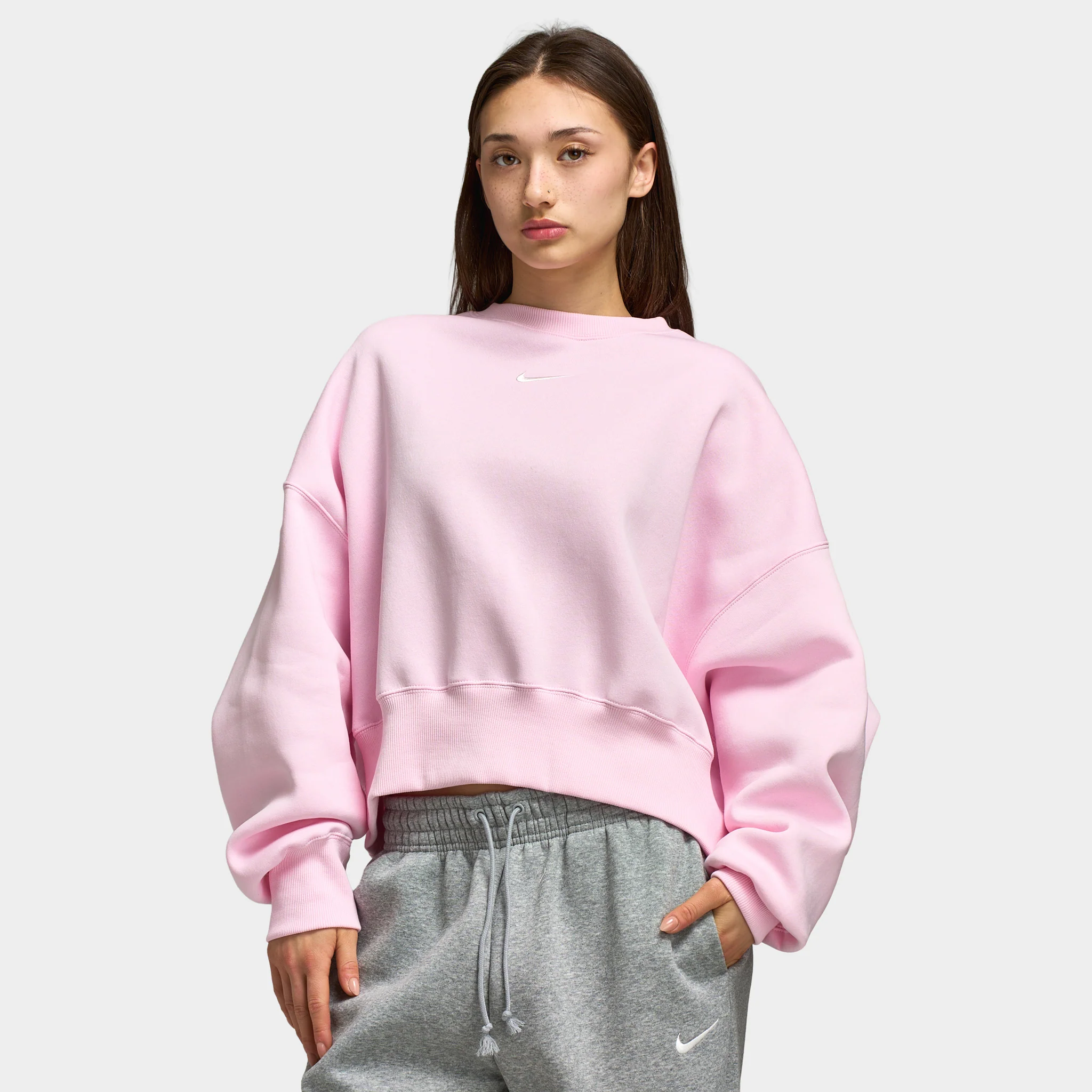 Nike Sportswear Women's Phoenix Fleece Oversized Crew / Pink Foam - Image 5