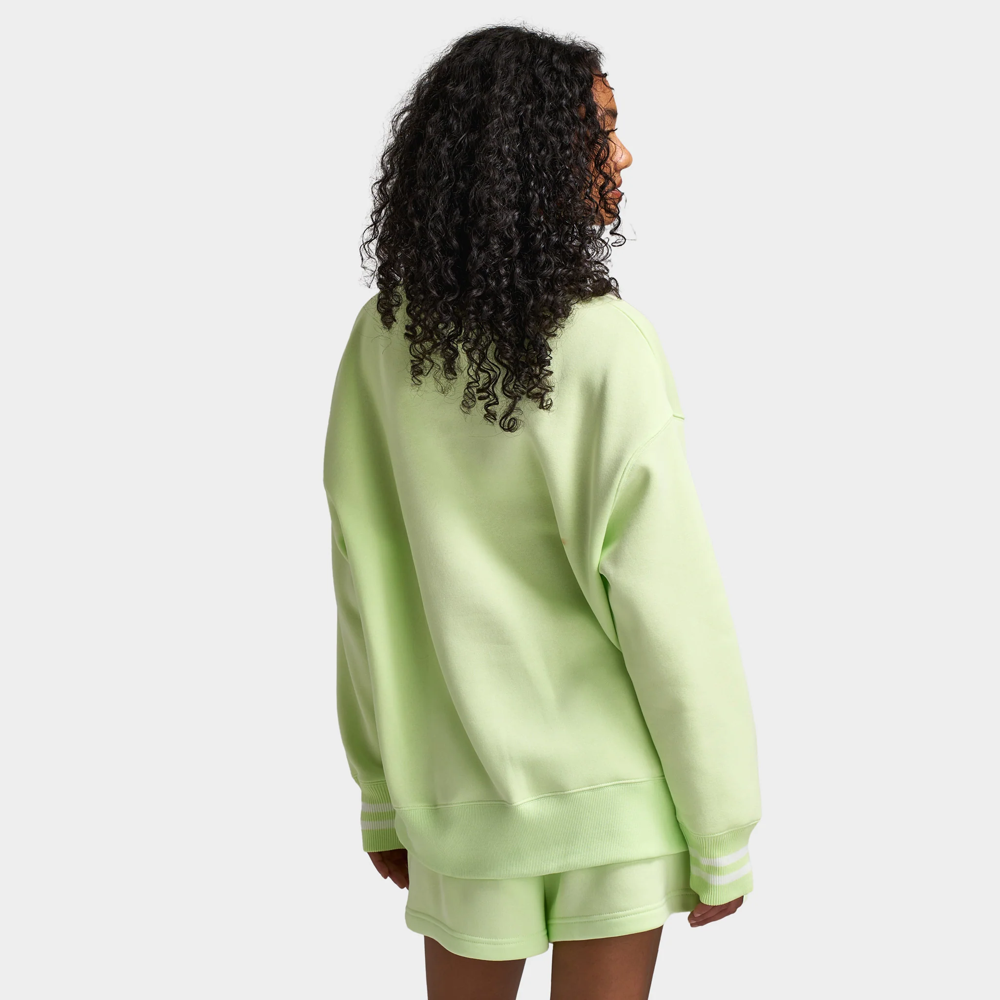 Nike Sportswear Women's Phoenix Fleece Oversized Graphic Crewneck Sweatshirt / Light Liquid Lime - Image 2