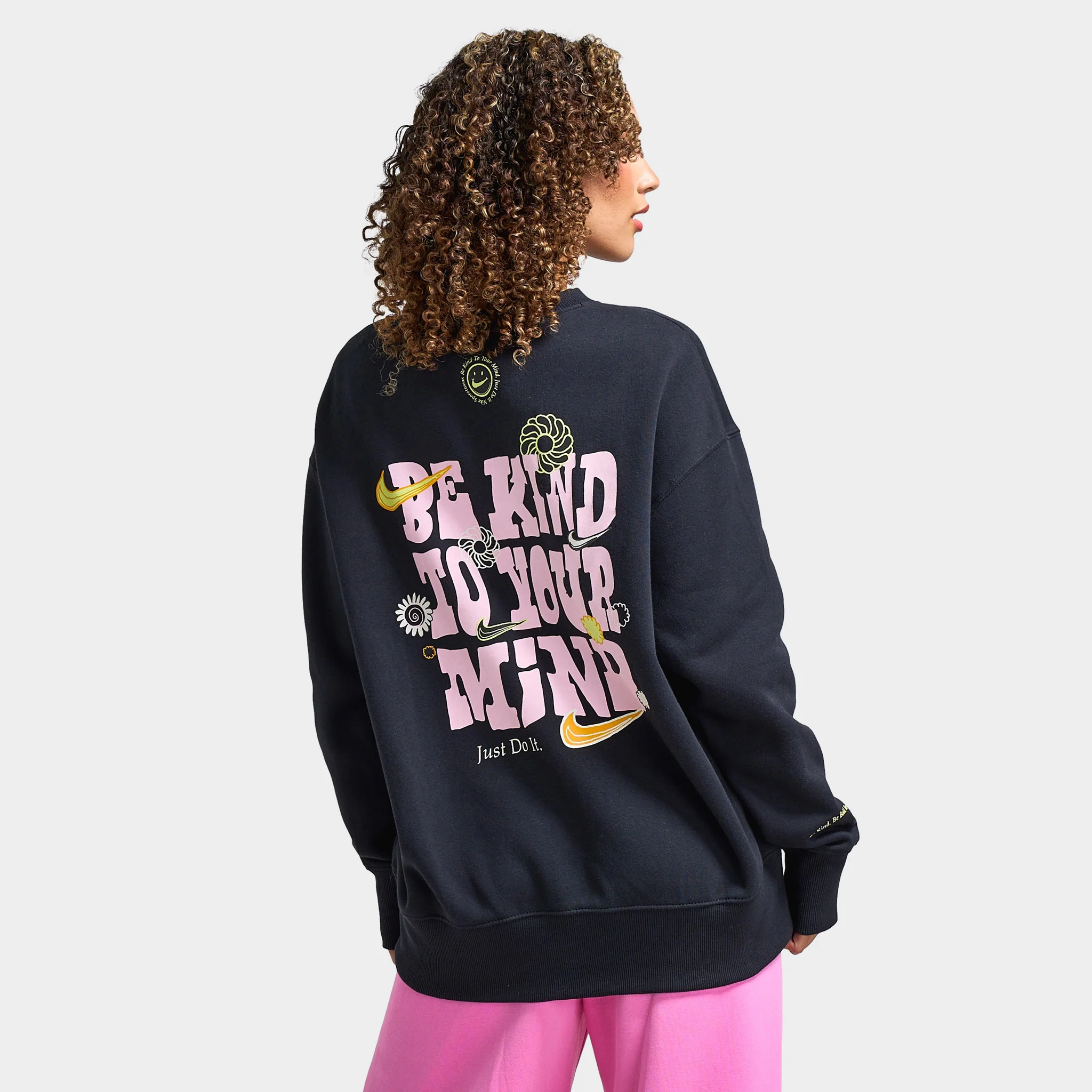 Nike Sportswear Women's Phoenix Fleece Oversized Happy Crew / Black - Image 2