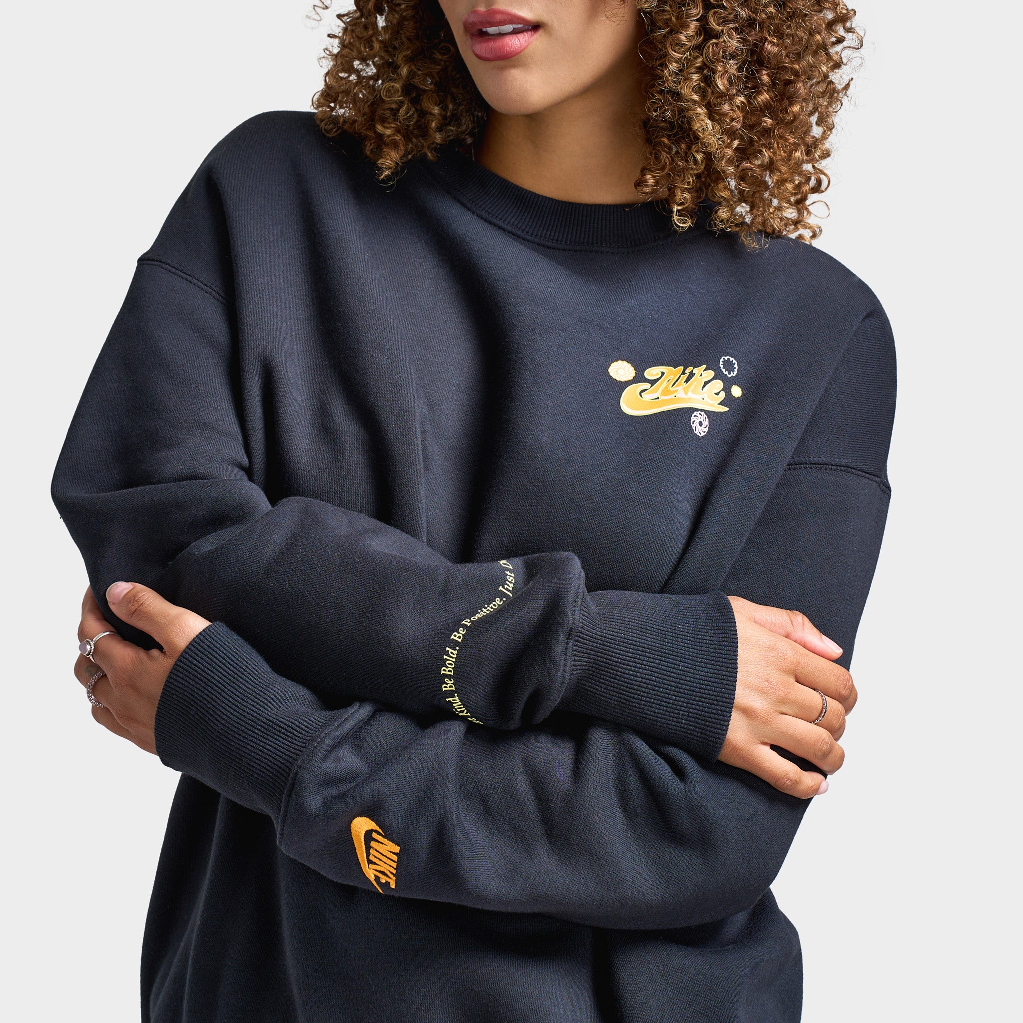 Nike Sportswear Women's Phoenix Fleece Oversized Happy Crew / Black - Image 3