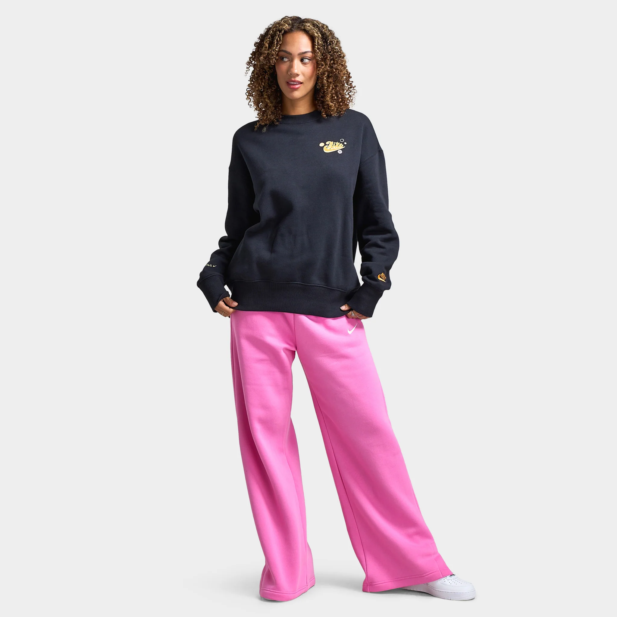 Nike Sportswear Women's Phoenix Fleece Oversized Happy Crew / Black - Image 6