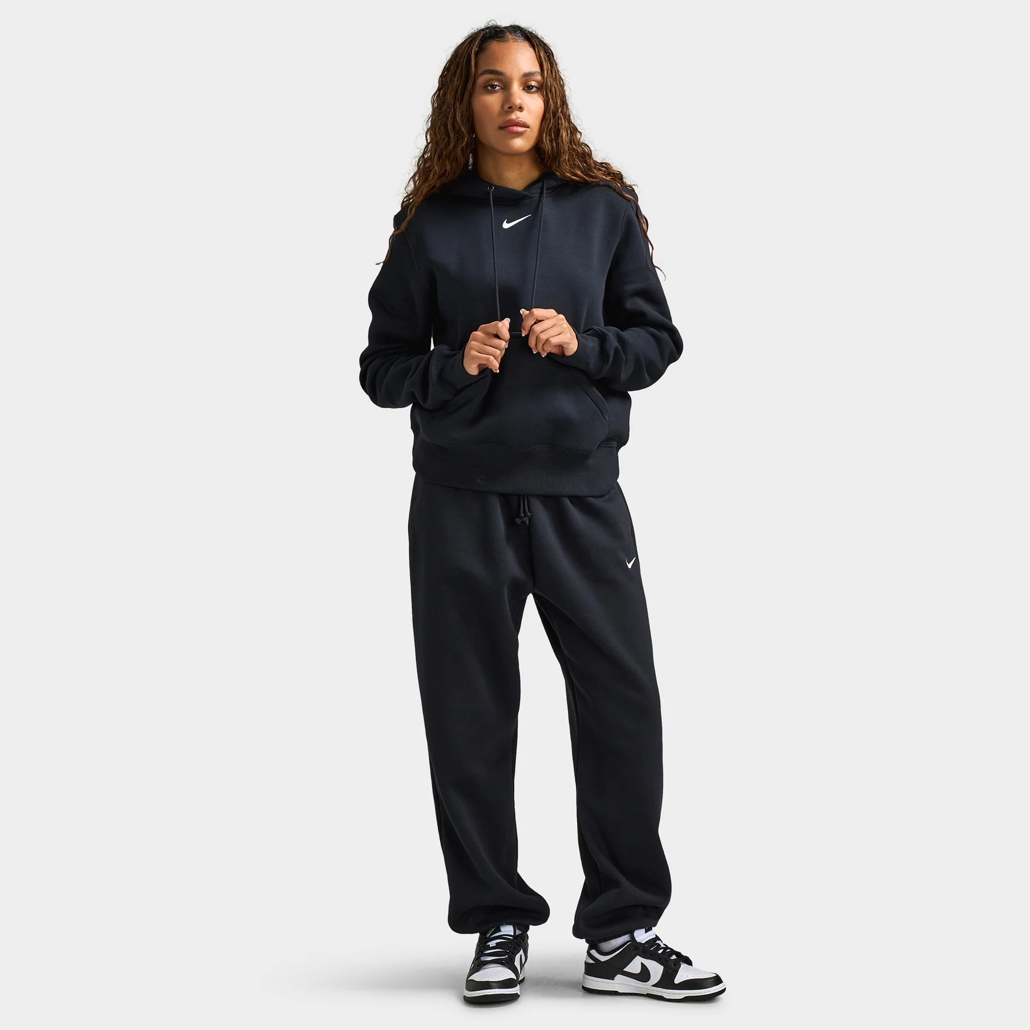 Nike Sportswear Women's Phoenix Fleece Pants / Black / Sail - Image 6