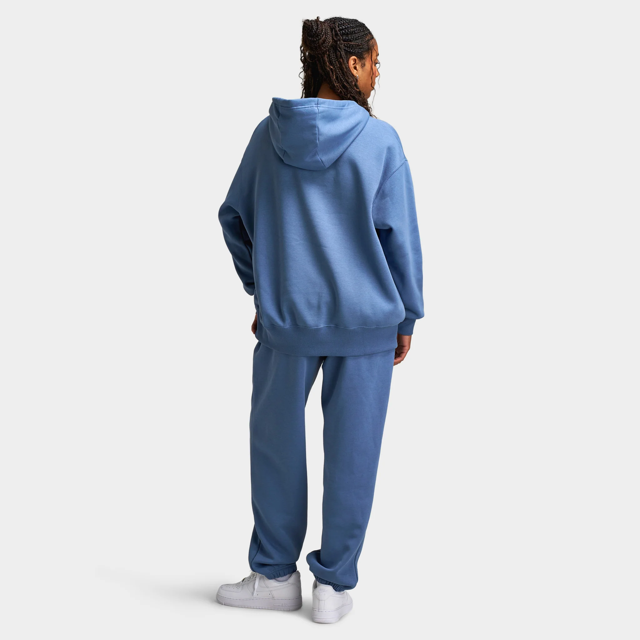 Nike Sportswear Women's Phoenix Fleece Pullover Hoodie Slate / White - Image 5
