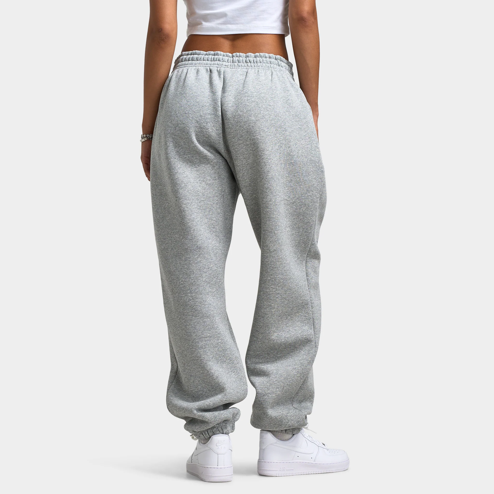 Nike Sportswear Women's Phoenix High-Waisted Oversized Sweatpants Dark Grey Heather / Sail - Image 2