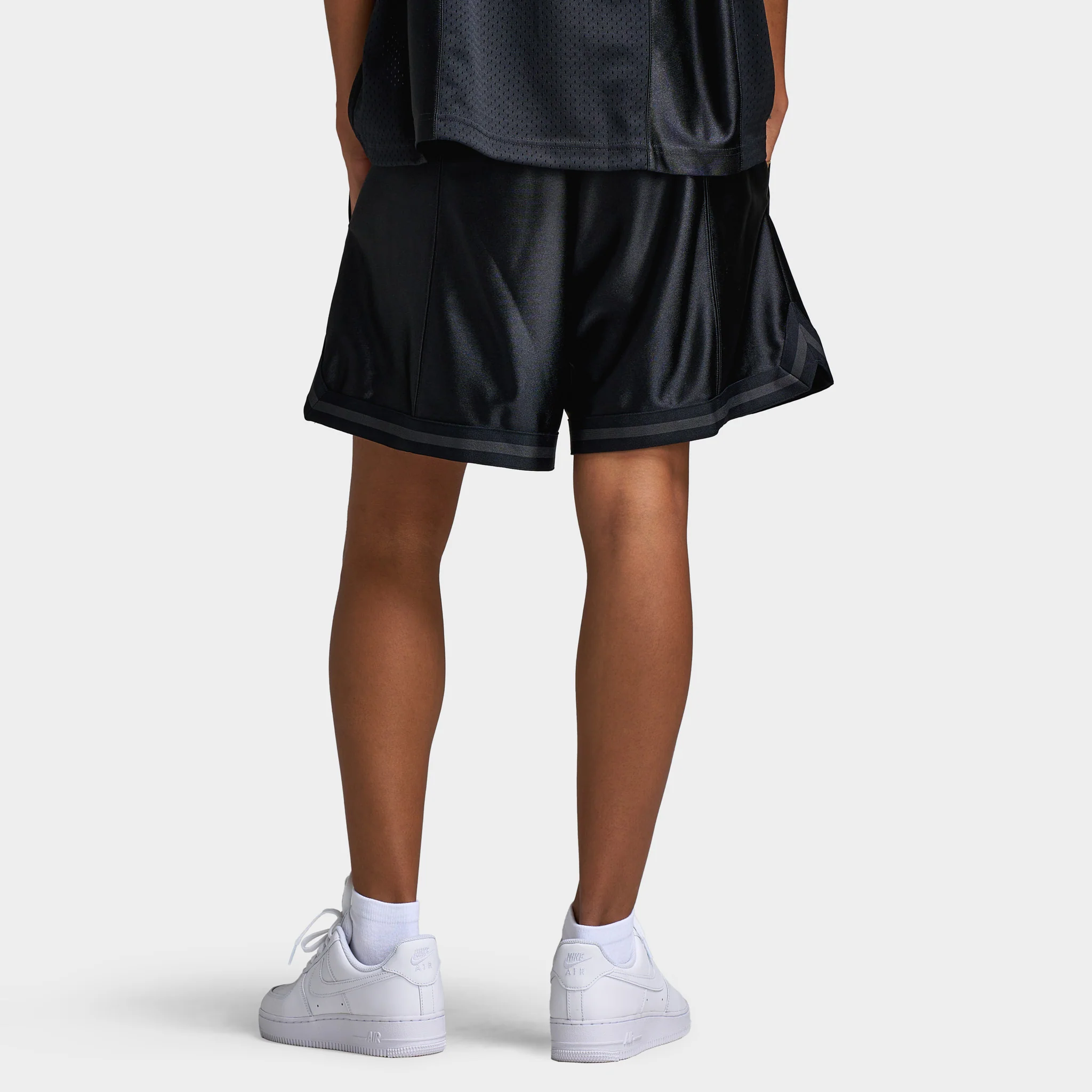 Nike Sportswear Women's Street 6" Satin Graphic Shorts Black / Anthracite - Image 2