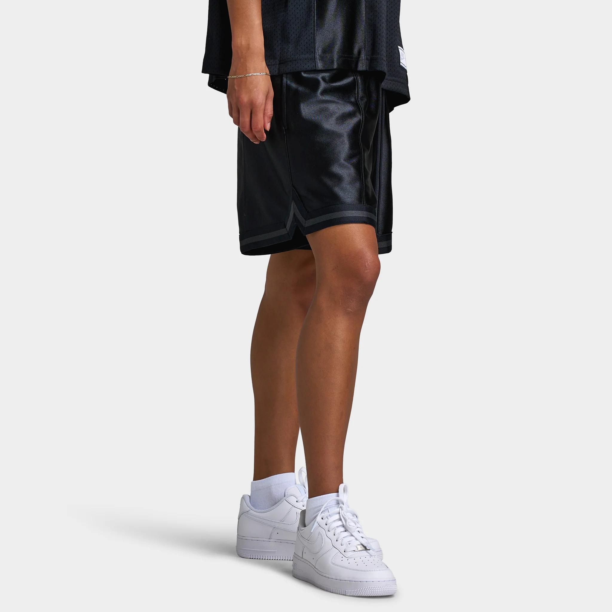 Nike Sportswear Women's Street 6" Satin Graphic Shorts Black / Anthracite - Image 4