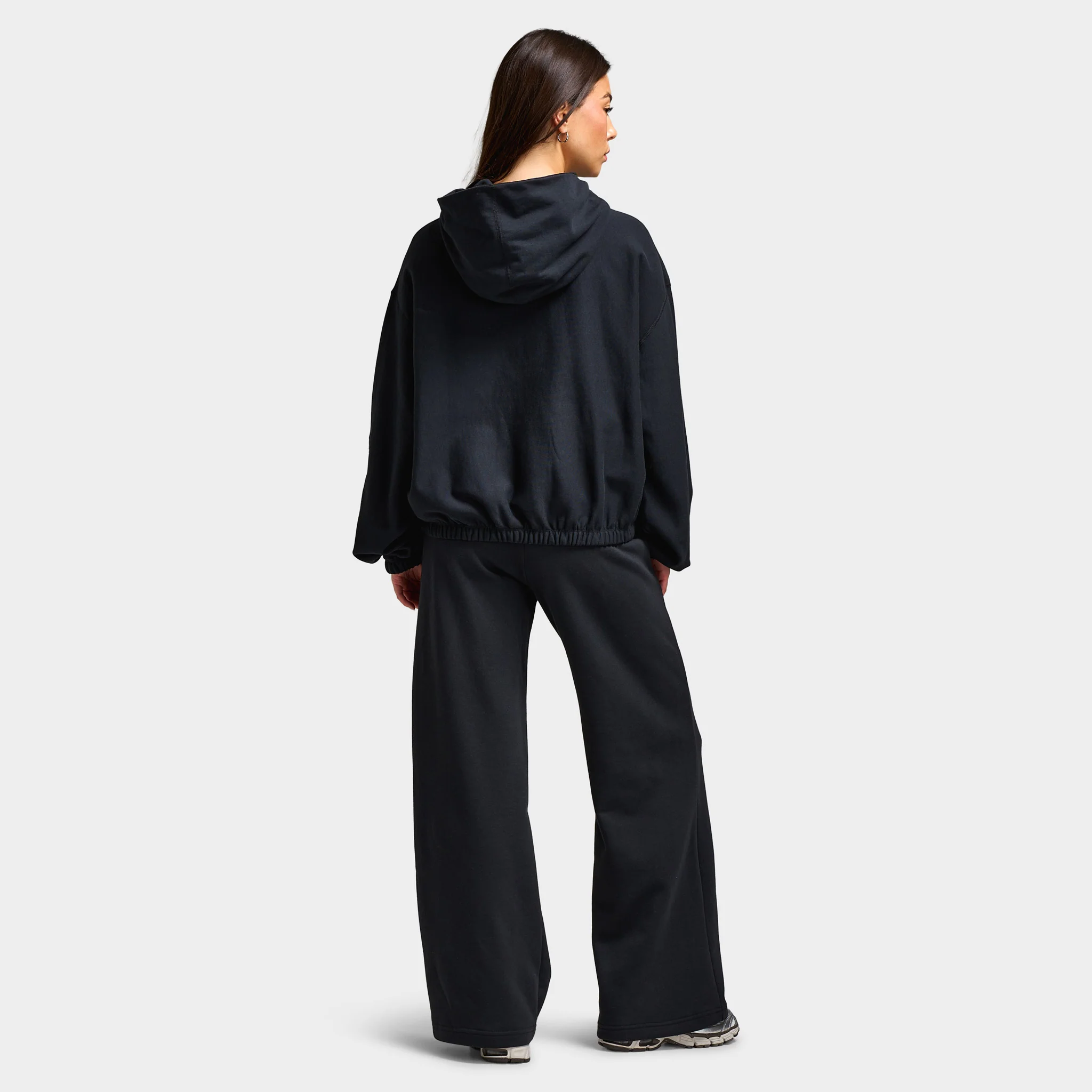 Nike Sportswear Women's Street Pullover Hoodie Black / College Grey - Image 2