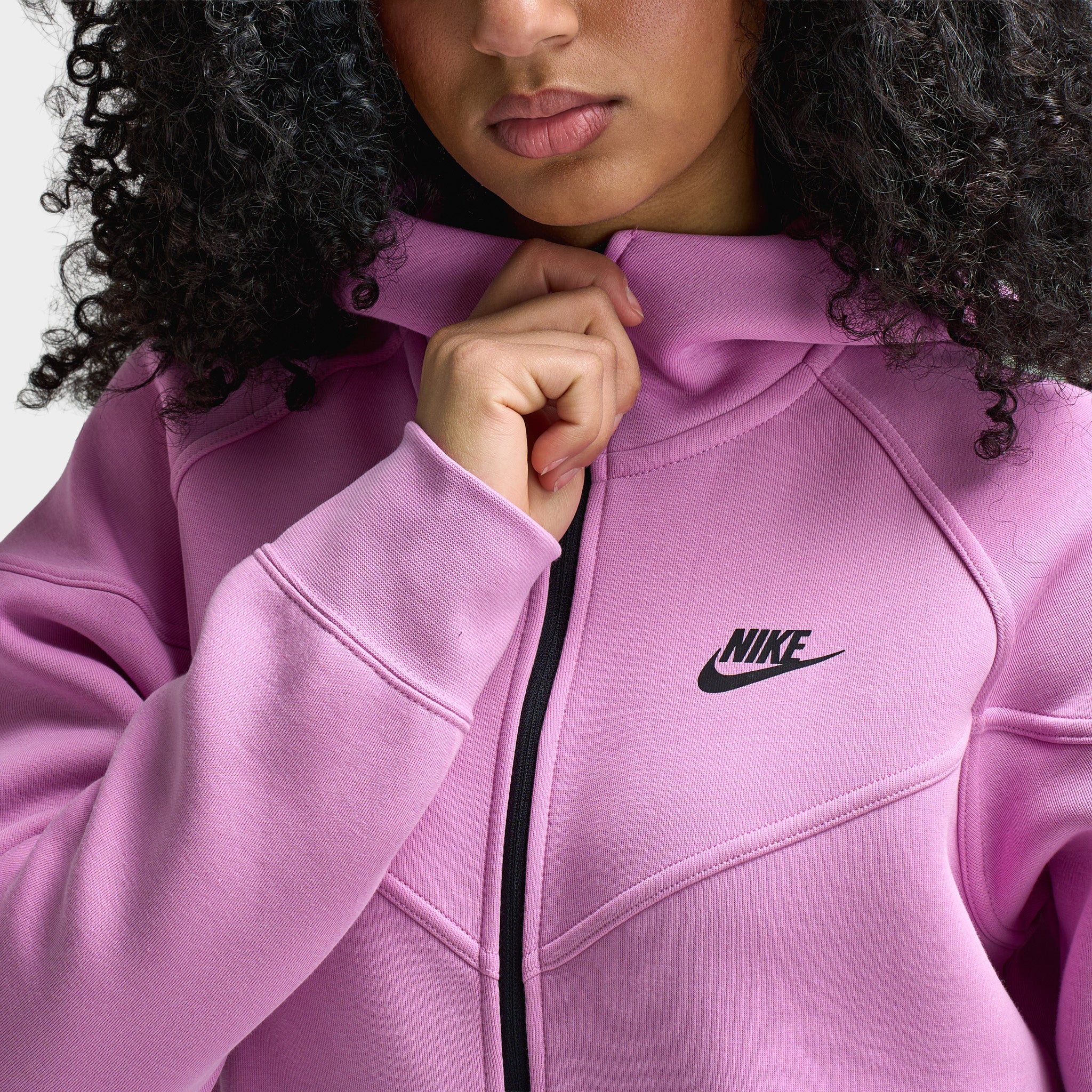 Nike Sportswear Women's Tech Fleece Fullzip Hoodie / Light Magenta - Image 3
