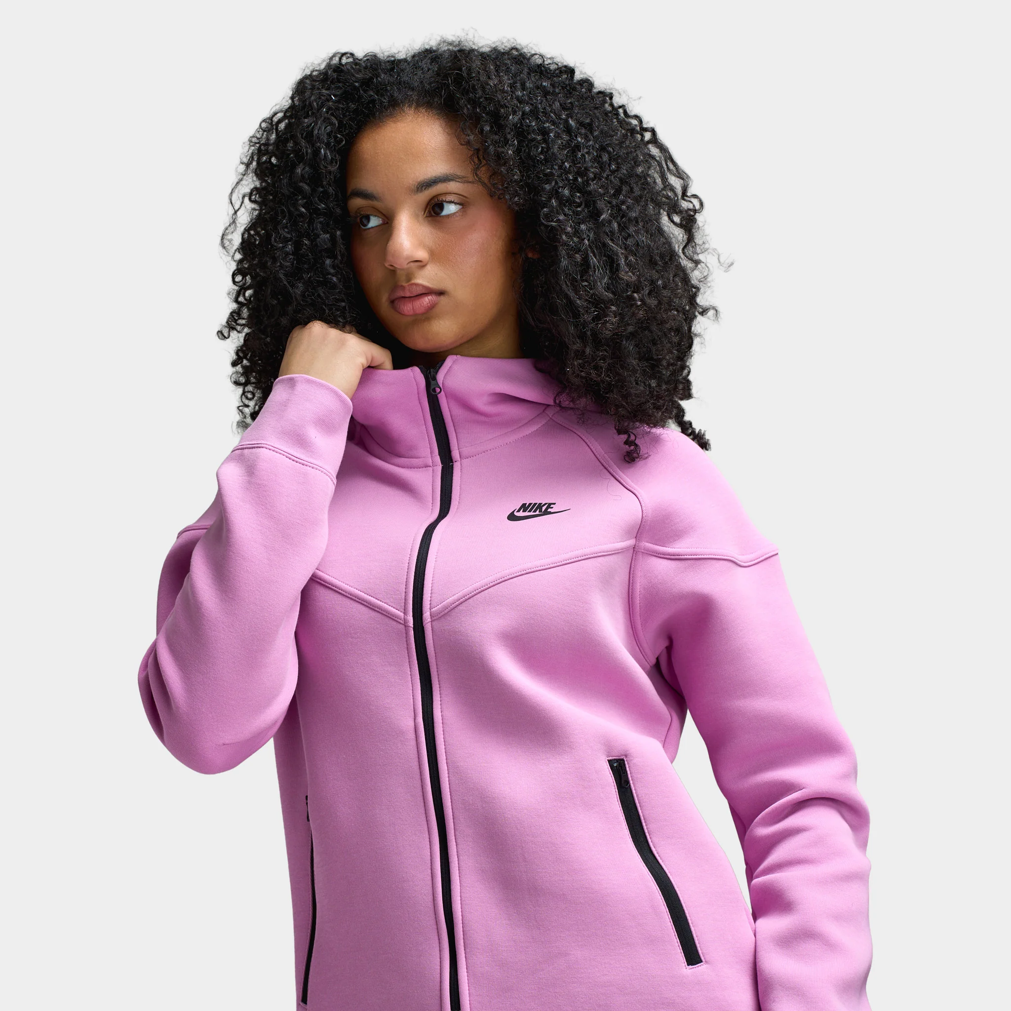 Nike Sportswear Women's Tech Fleece Fullzip Hoodie / Light Magenta - Image 4