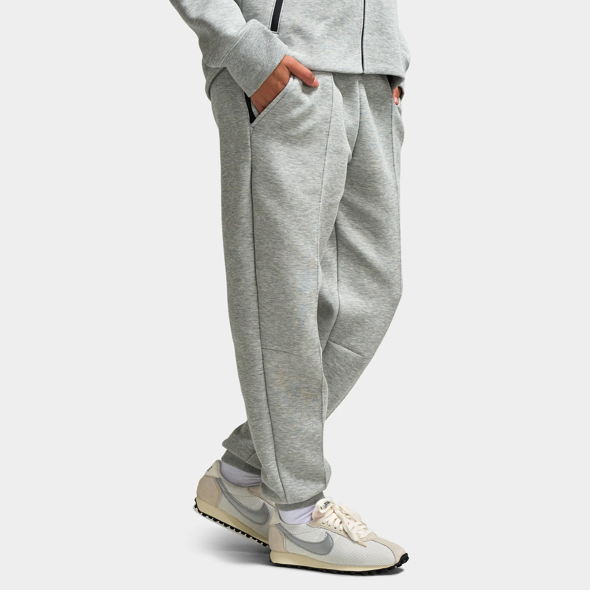 Nike Sportswear Women's Tech Fleece Mid-Rise Joggers / Dark Grey Heather / Black - Image 4