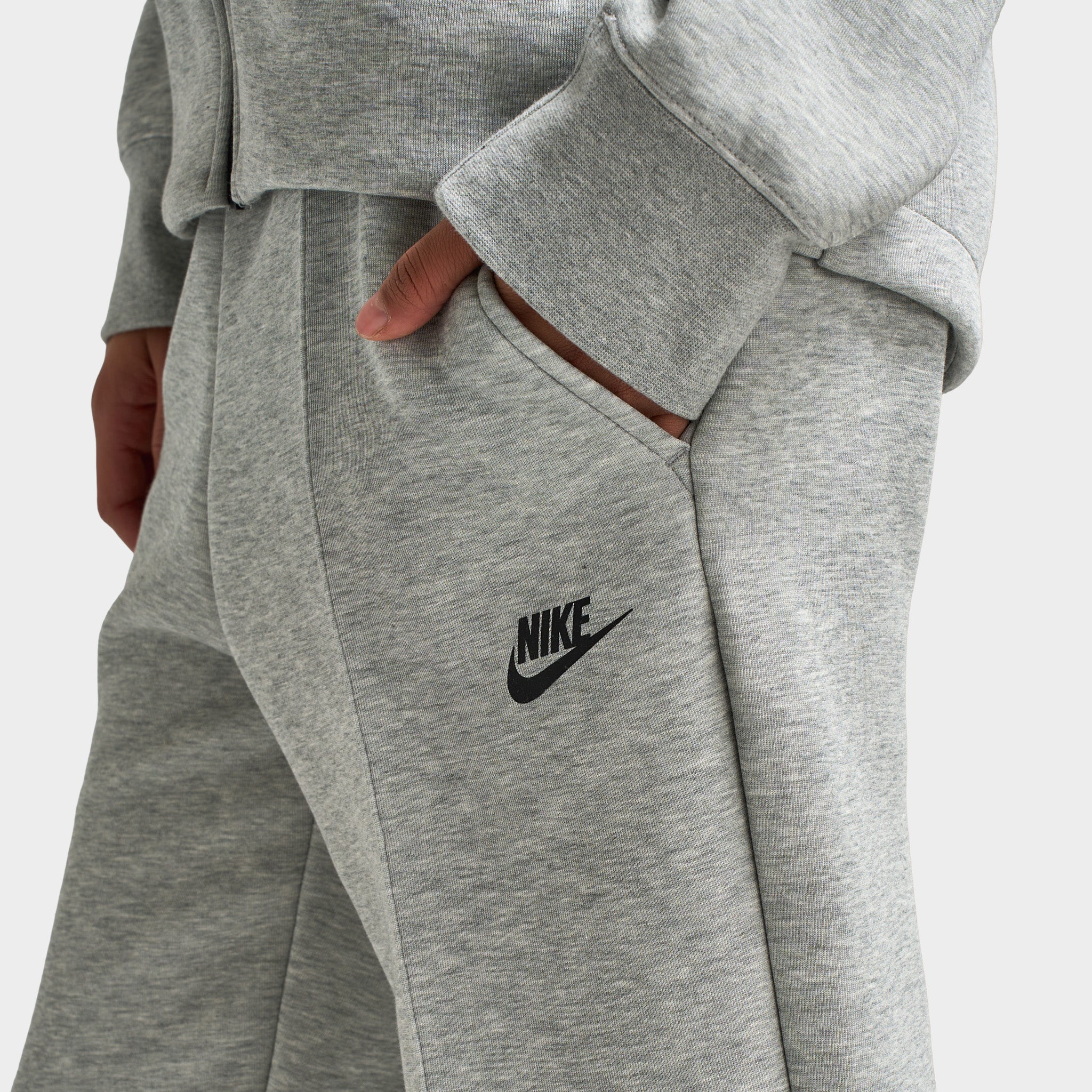 Nike Sportswear Women's Tech Fleece Mid-Rise Joggers / Dark Grey Heather / Black - Image 5