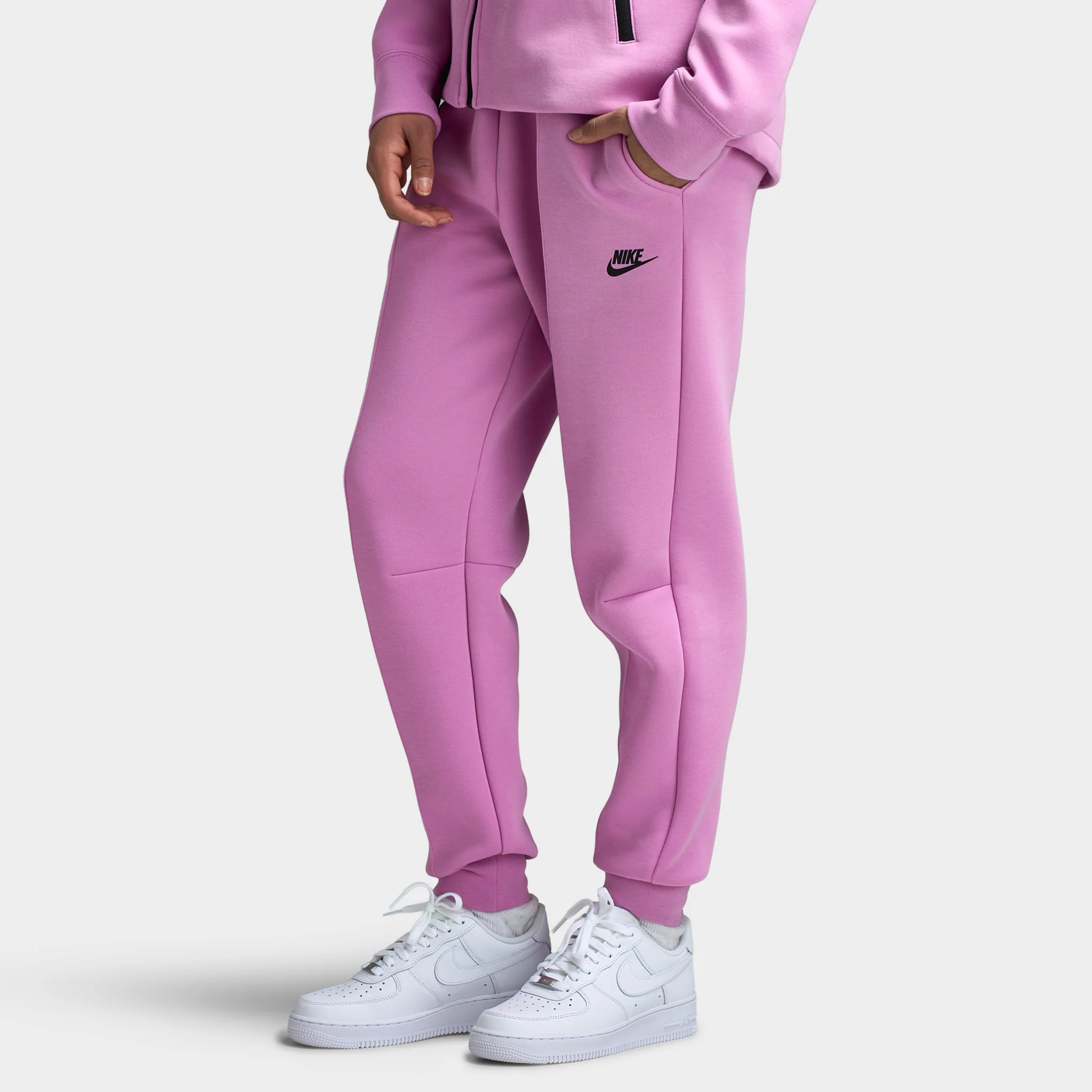 Nike Sportswear Women's Tech Fleece Midrise Joggers / Light Magenta - Image 2