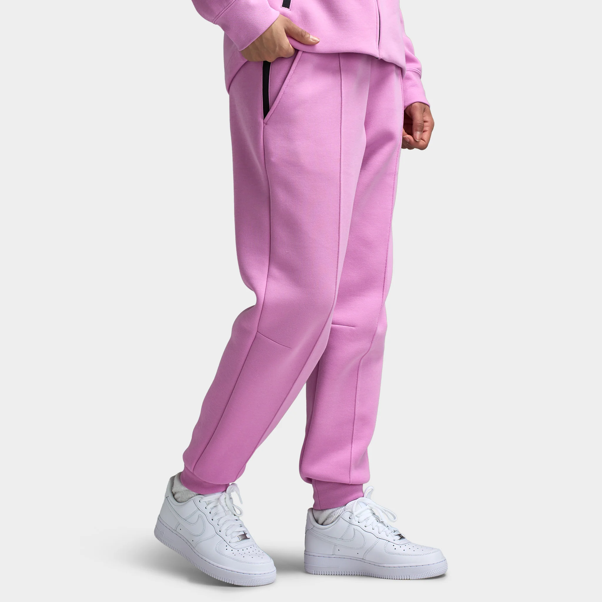 Nike Sportswear Women's Tech Fleece Midrise Joggers / Light Magenta - Image 3