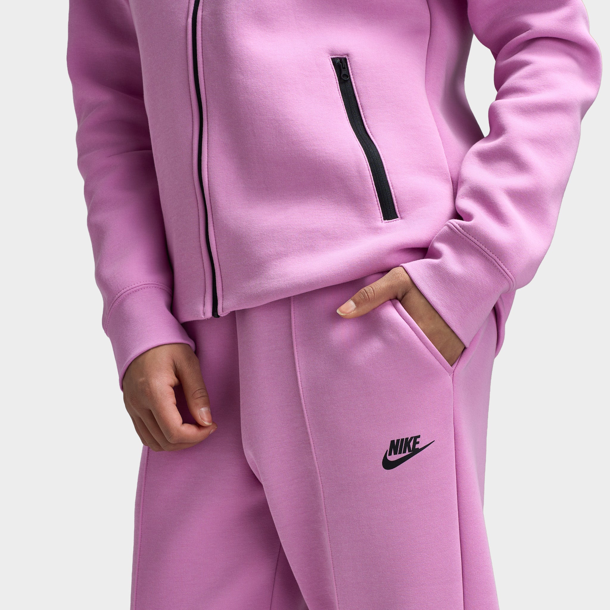 Nike Sportswear Women's Tech Fleece Midrise Joggers / Light Magenta - Image 5