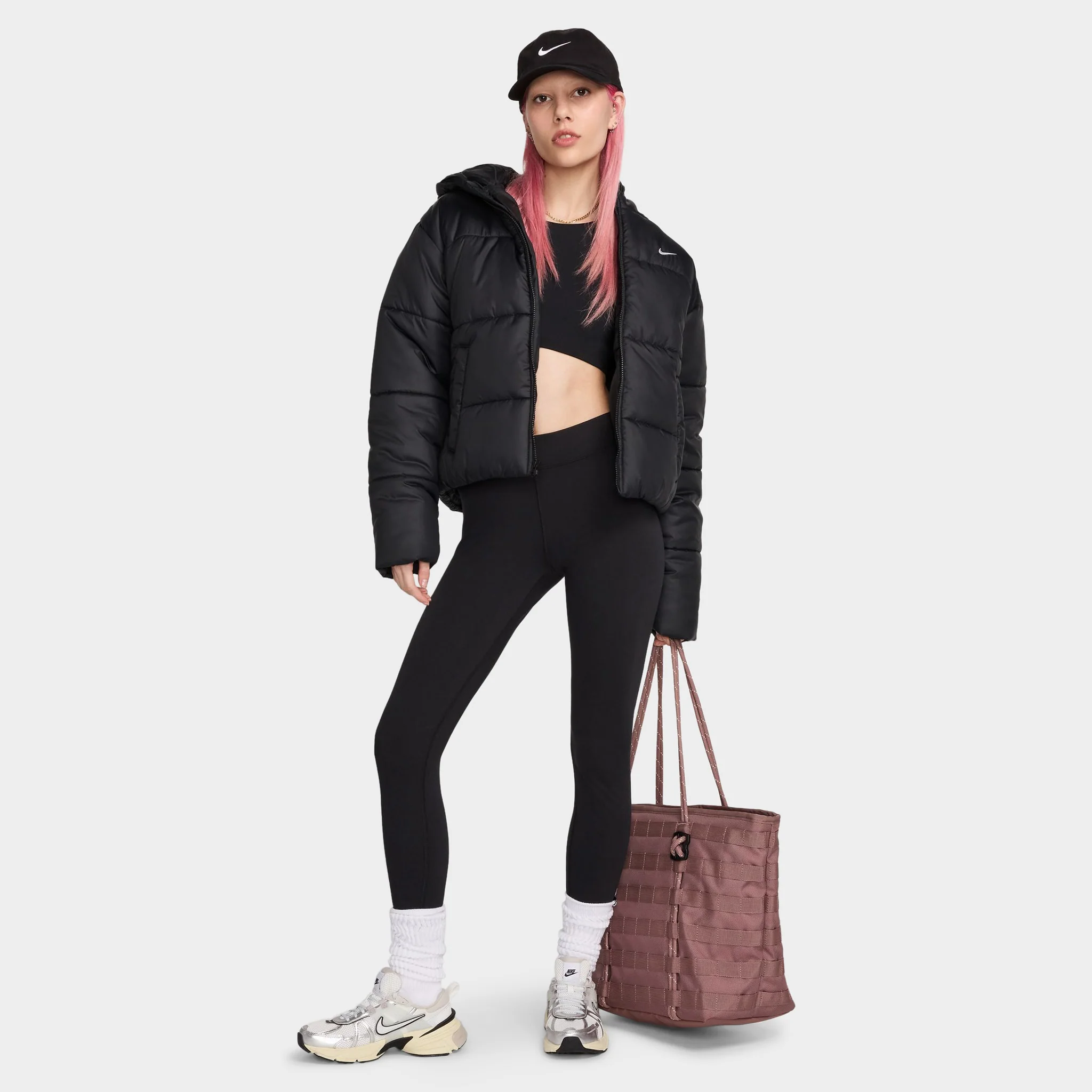 Nike Sportswear Women's Therma-FIT Classic Puffer Jacket Black / White - Image 6