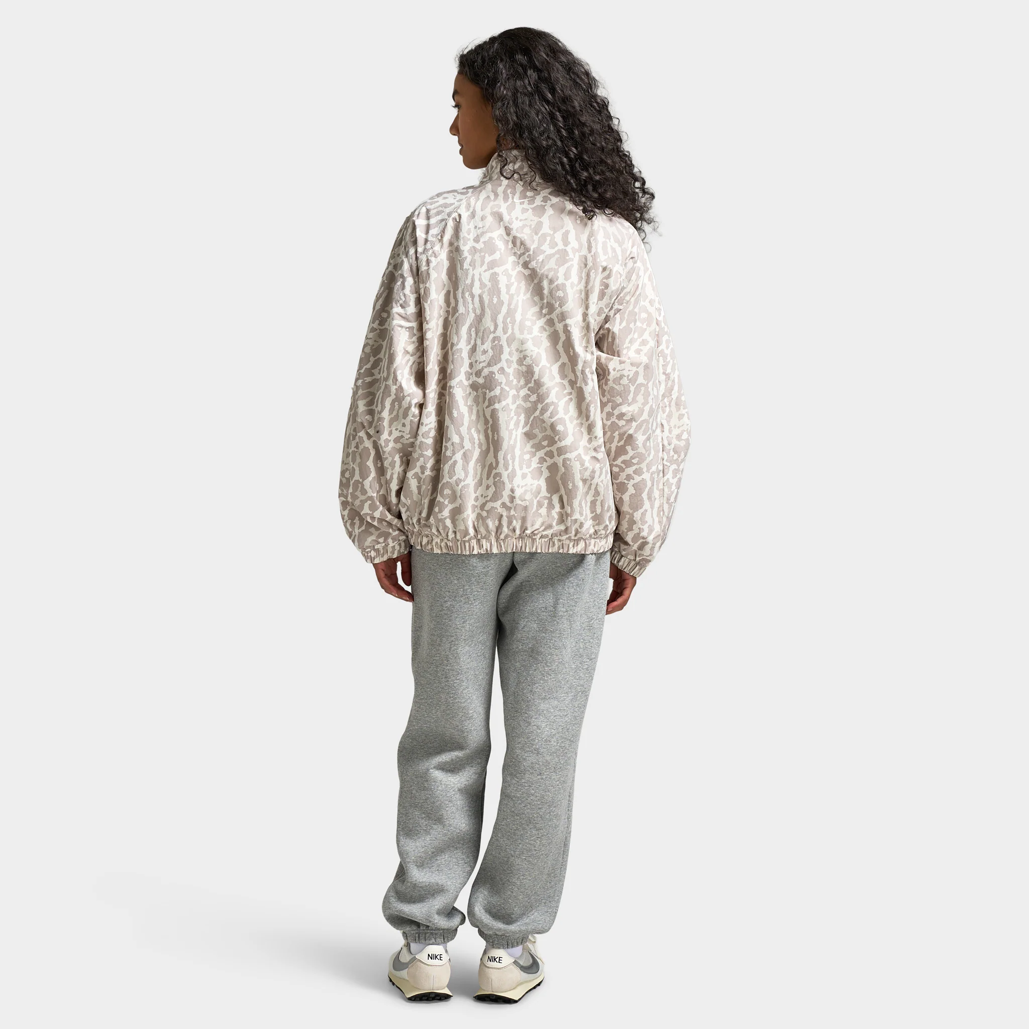 Nike Sportswear Women's Trend Woven HBR All over Print Jacket College Grey / Sail - Image 5