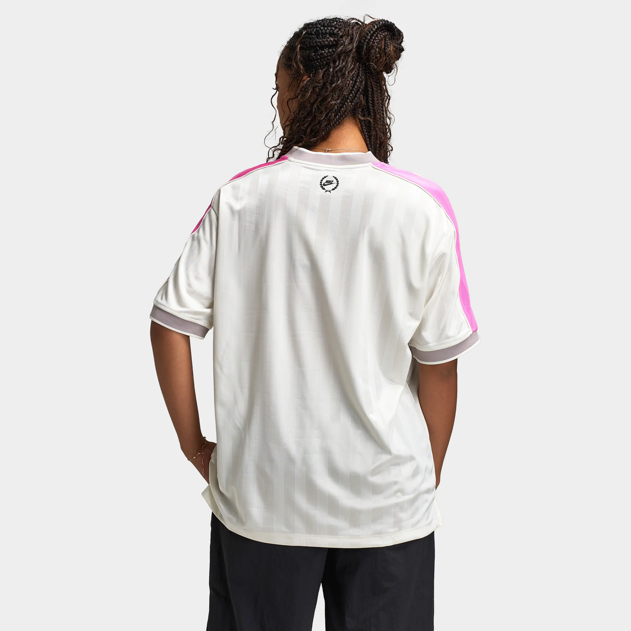 Nike Sportswear Women's V Neck Jersey Sail / Playful Pink - Image 2