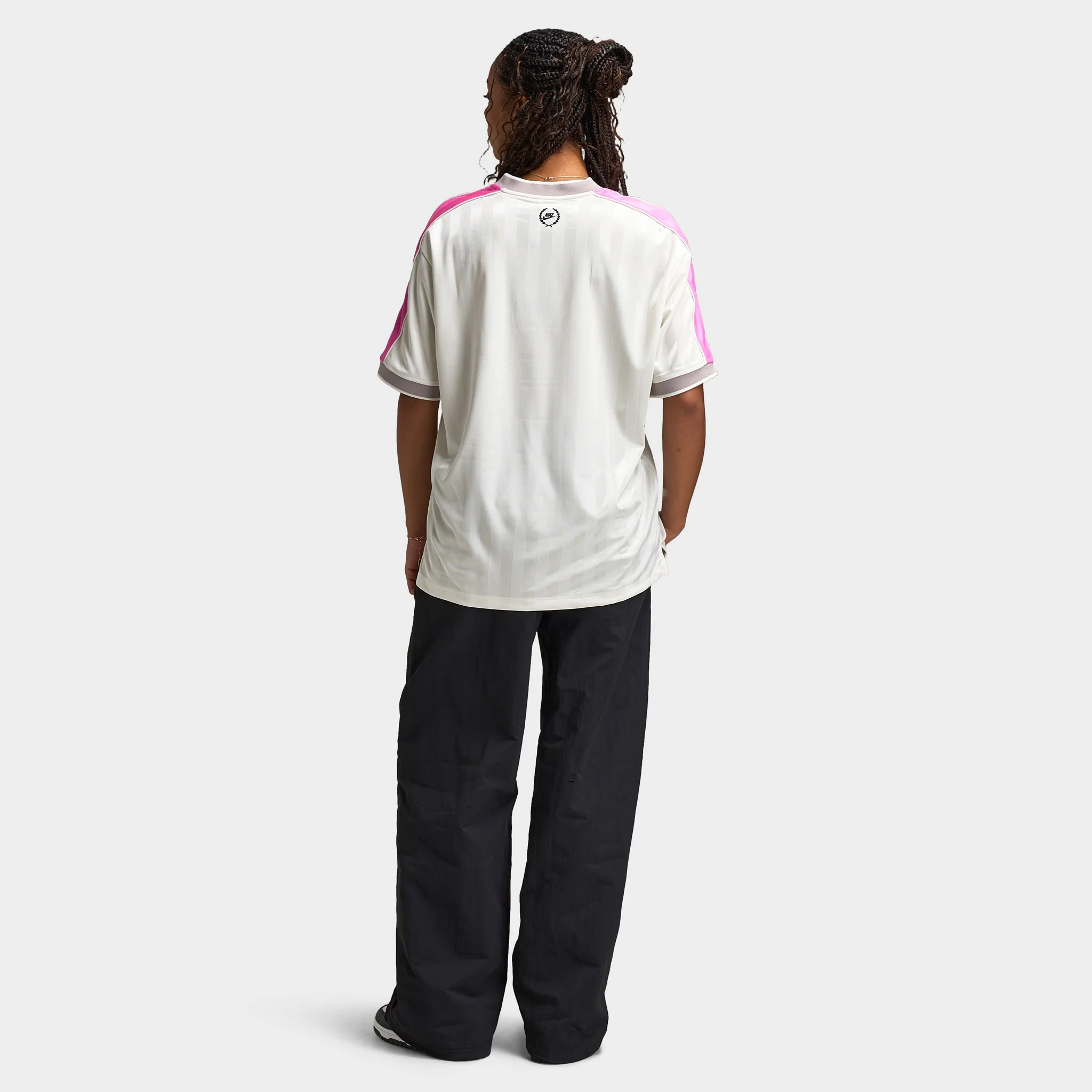 Nike Sportswear Women's V Neck Jersey Sail / Playful Pink - Image 5