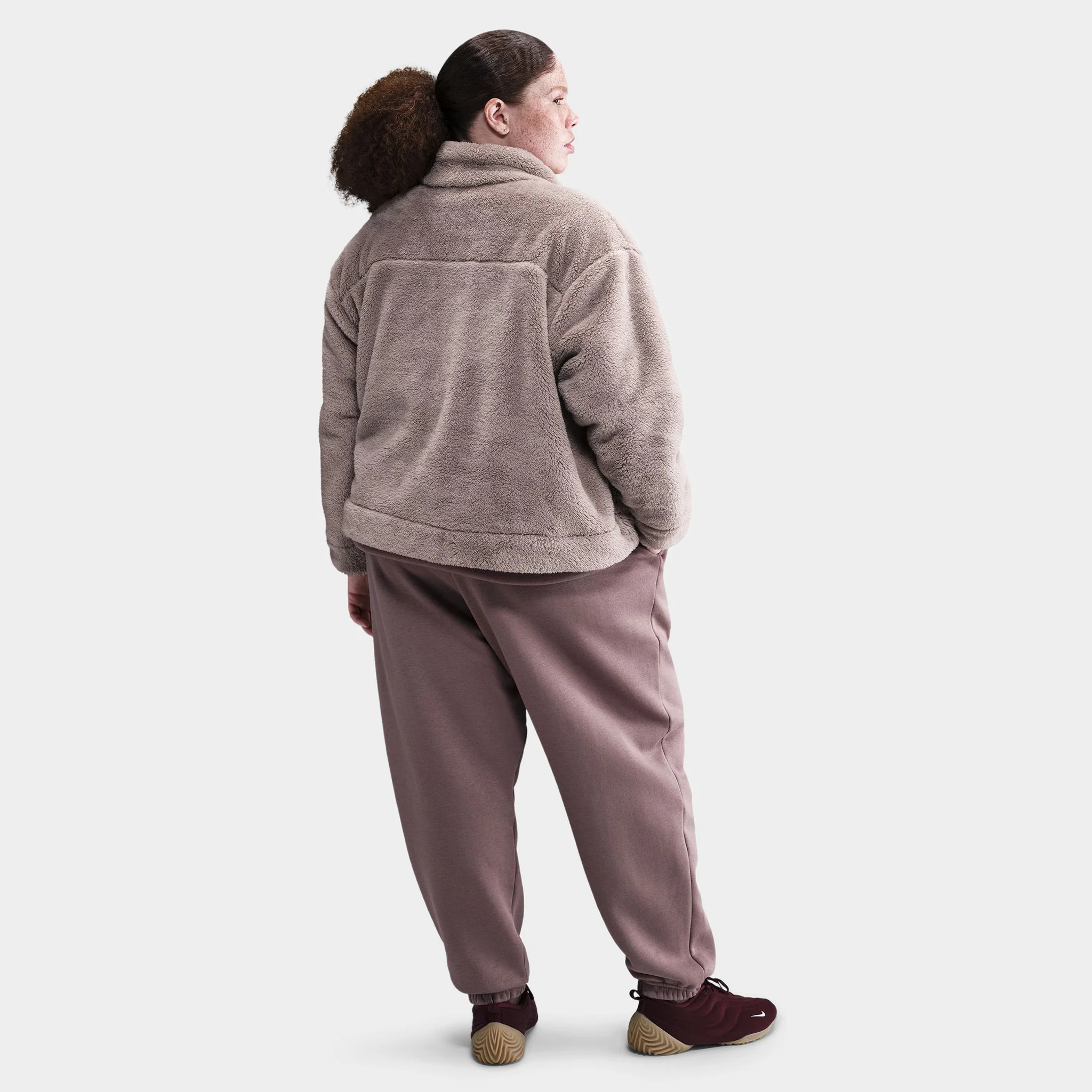 Nike Sportswear Essential Sherpa Jacket / Malt / Sail - Image 5