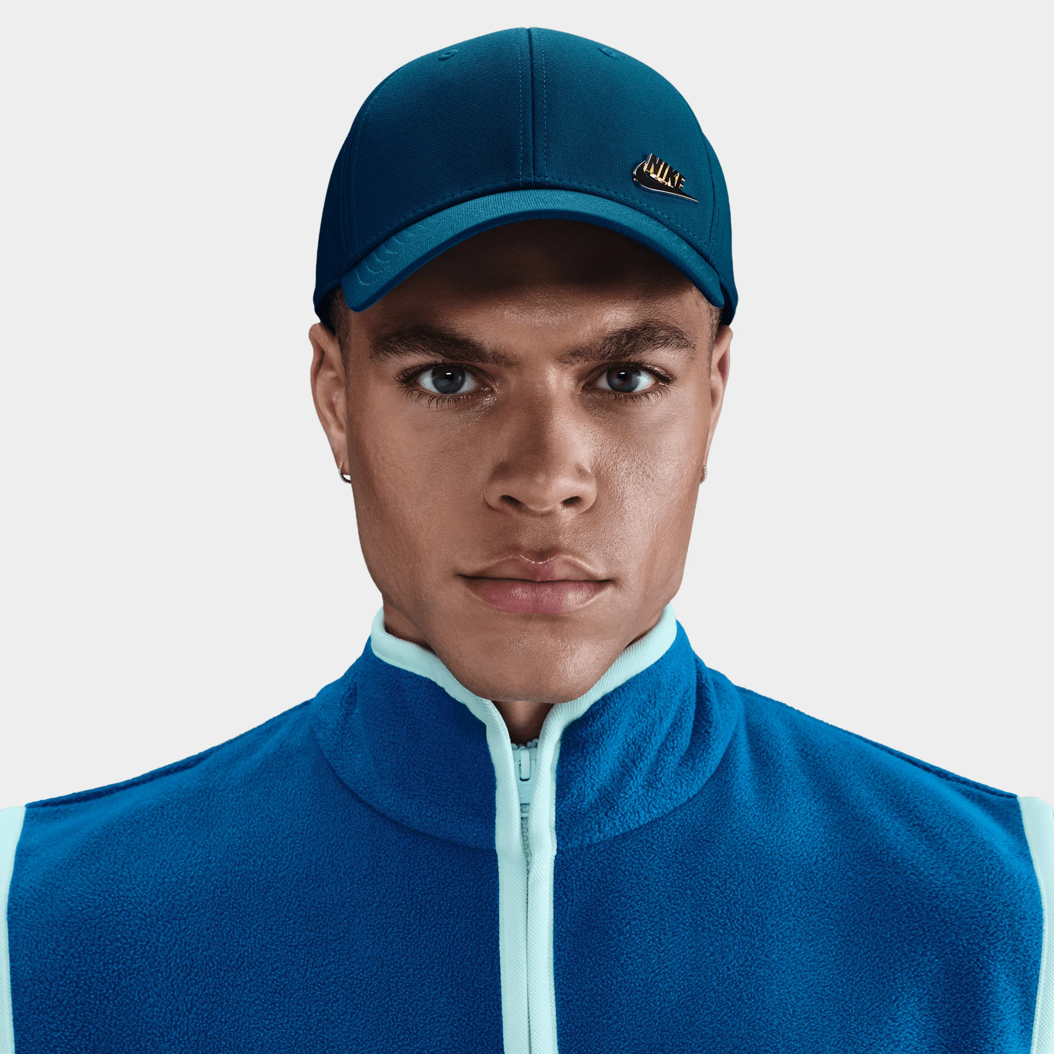 Nike Structured Metal Logo Cap Blue Force / Metallic Gold - Image 3