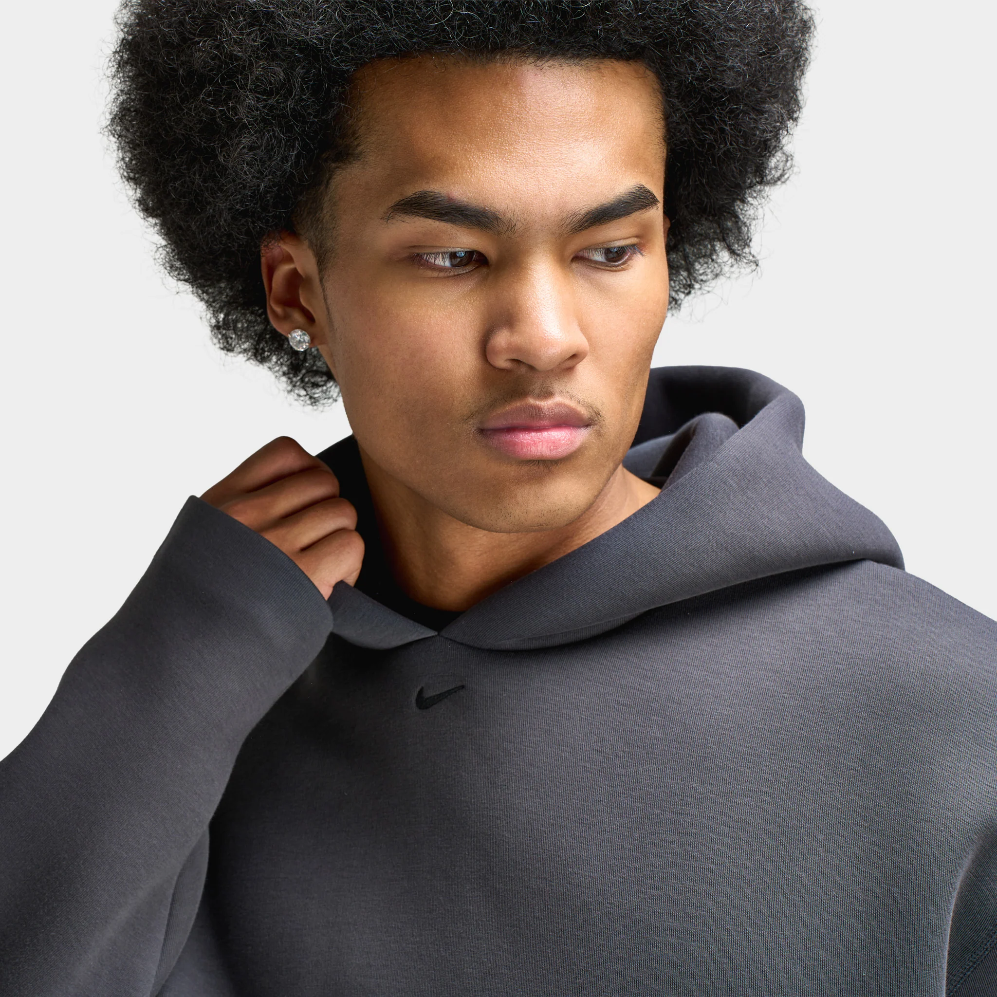 Nike Tech Ergonomic Pullover Hoodie Anthracite / Black - Image 3