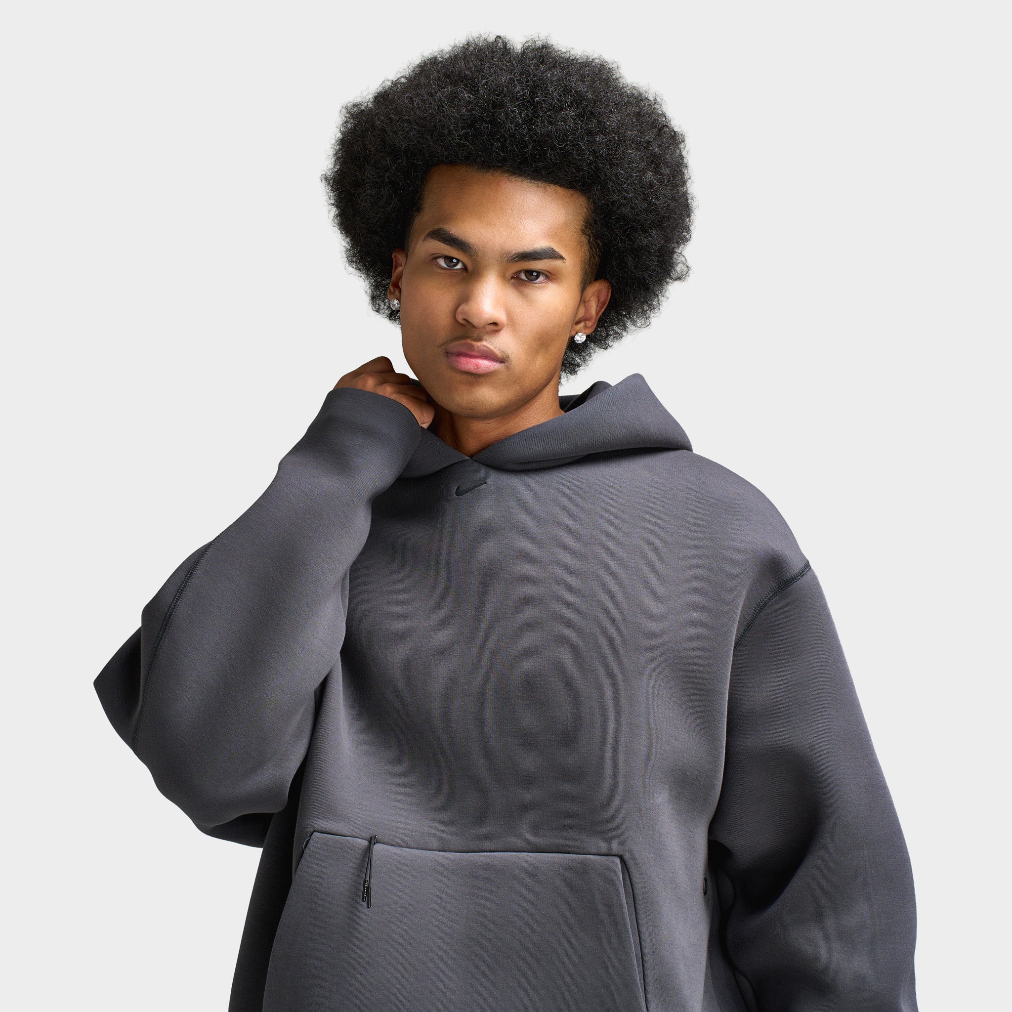 Nike Tech Ergonomic Pullover Hoodie Anthracite / Black - Image 4