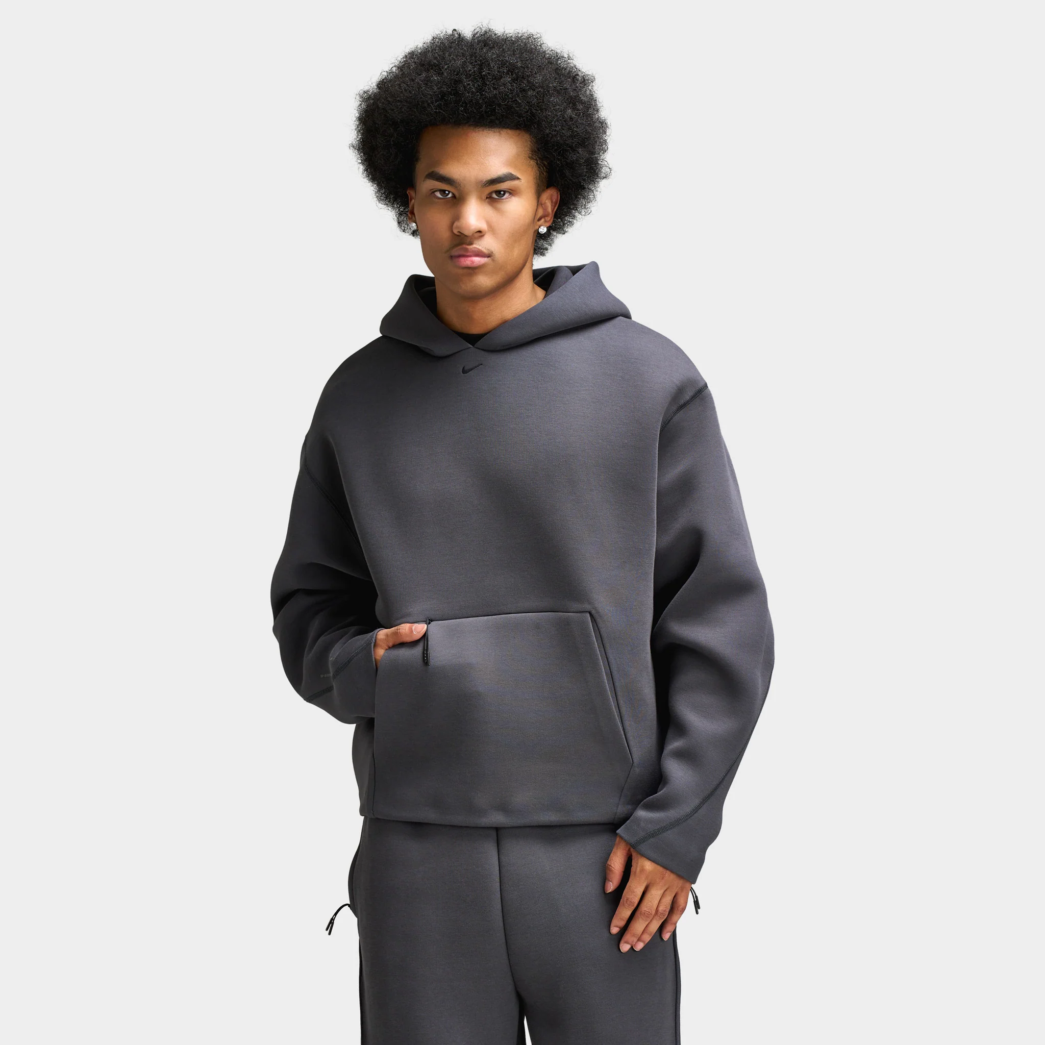 Nike Tech Ergonomic Pullover Hoodie Anthracite / Black - Image 5