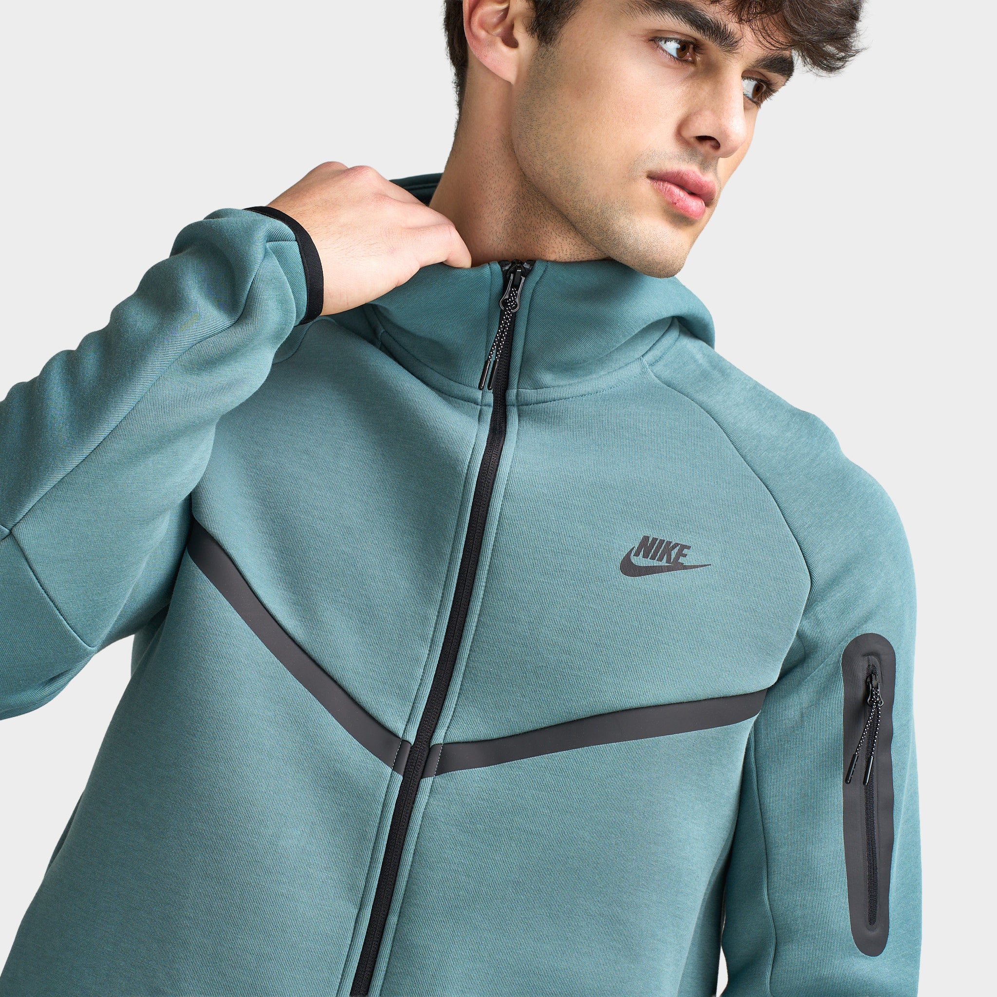 Nike Tech Fleece Full Zip Hoodie Mineral Slate / Black - Image 3
